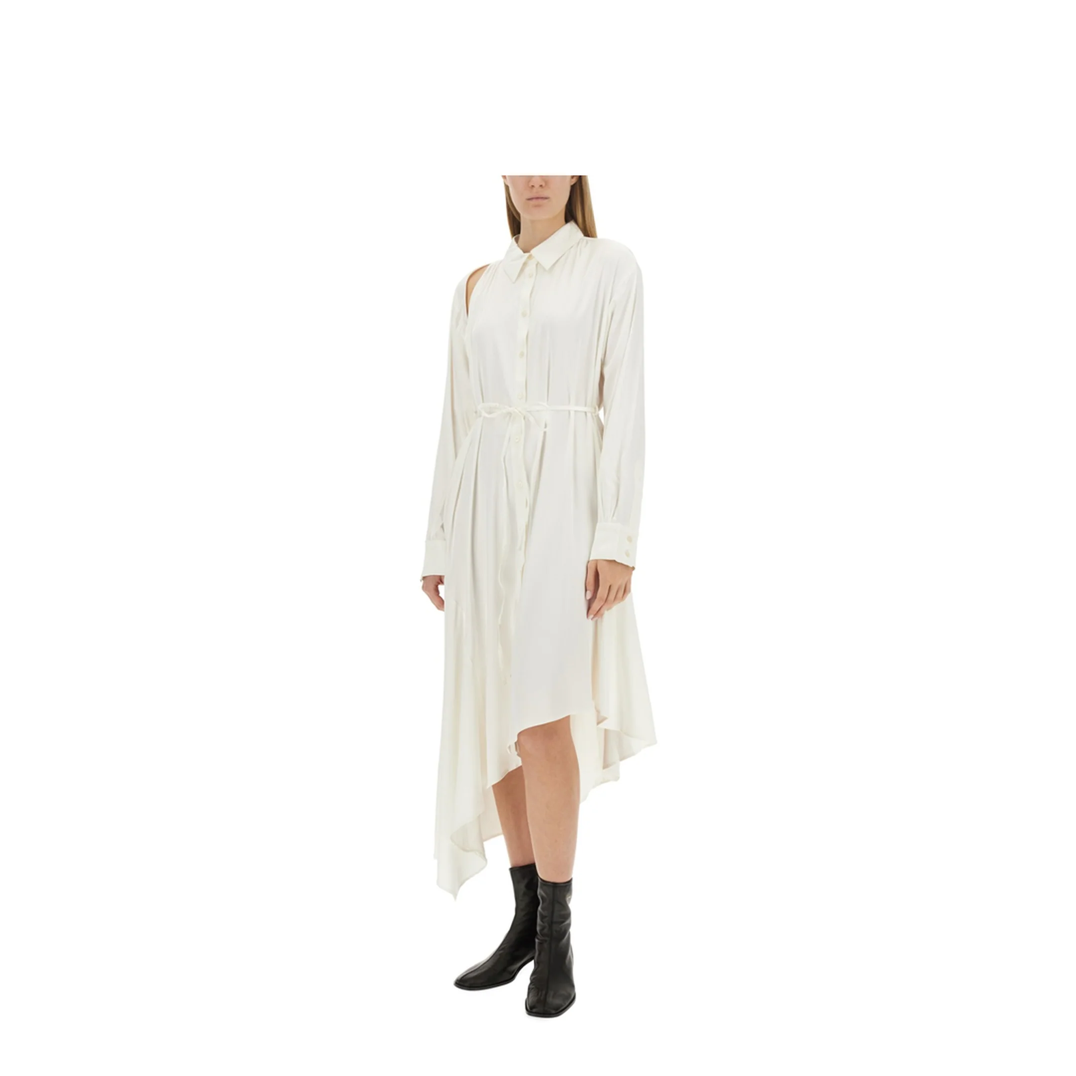 Satin Chemisier Dress - Image 2