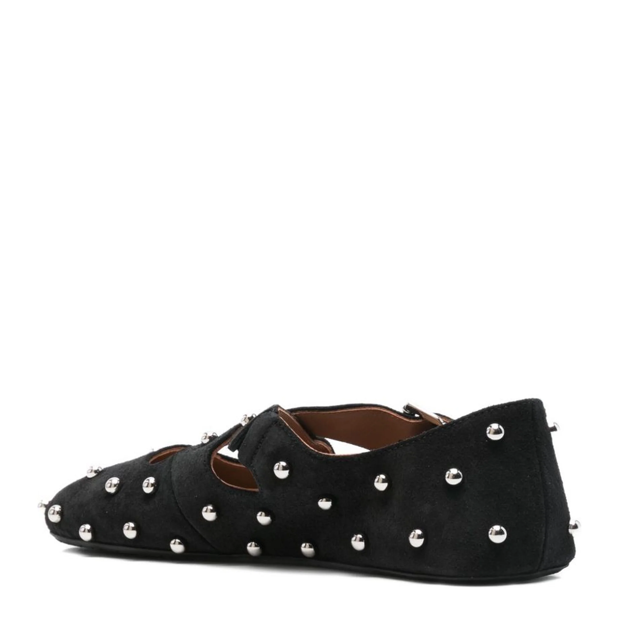 Black Crossed Strap Ballet Flats - Image 3