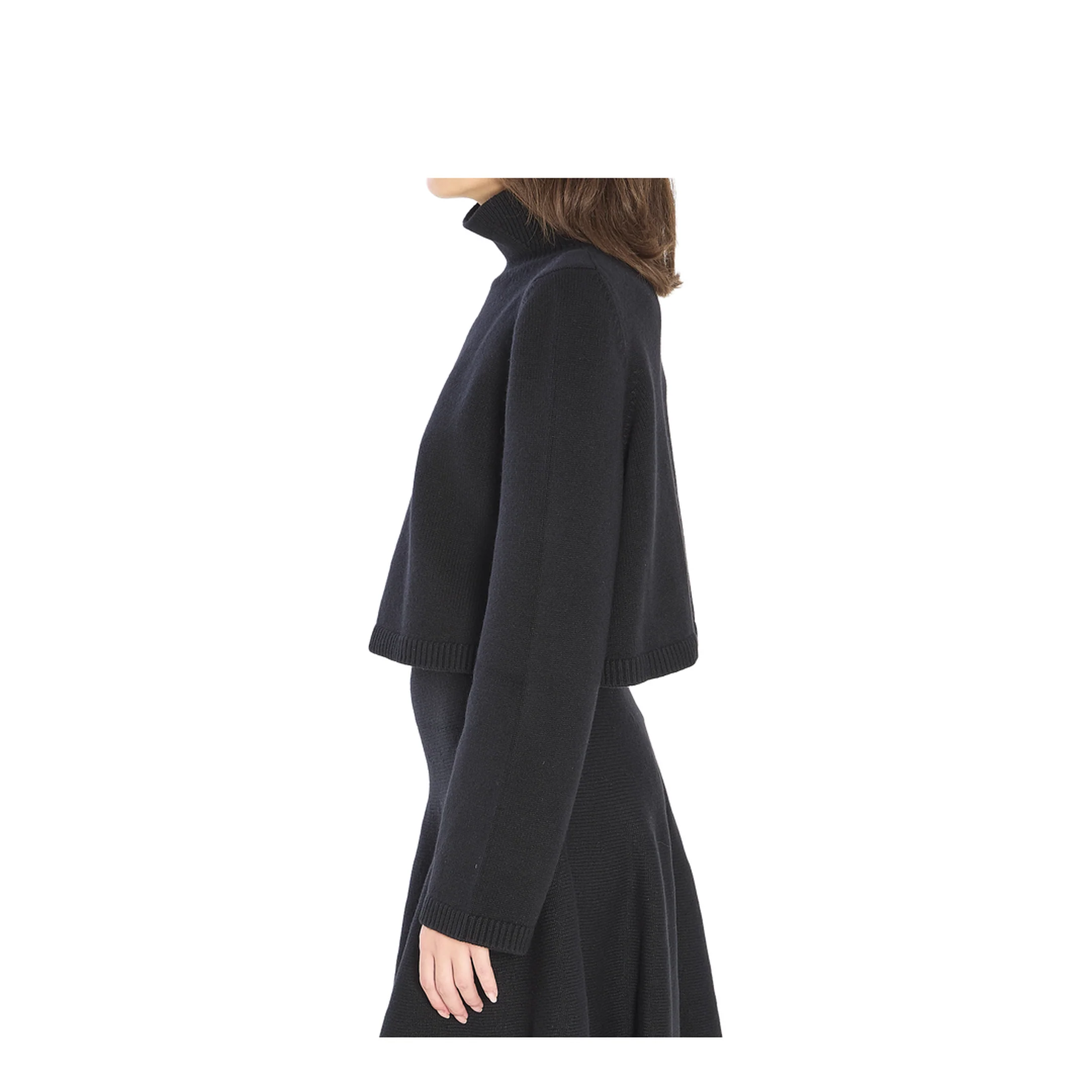 Cropped Cashmere Knit Pullover - Image 3