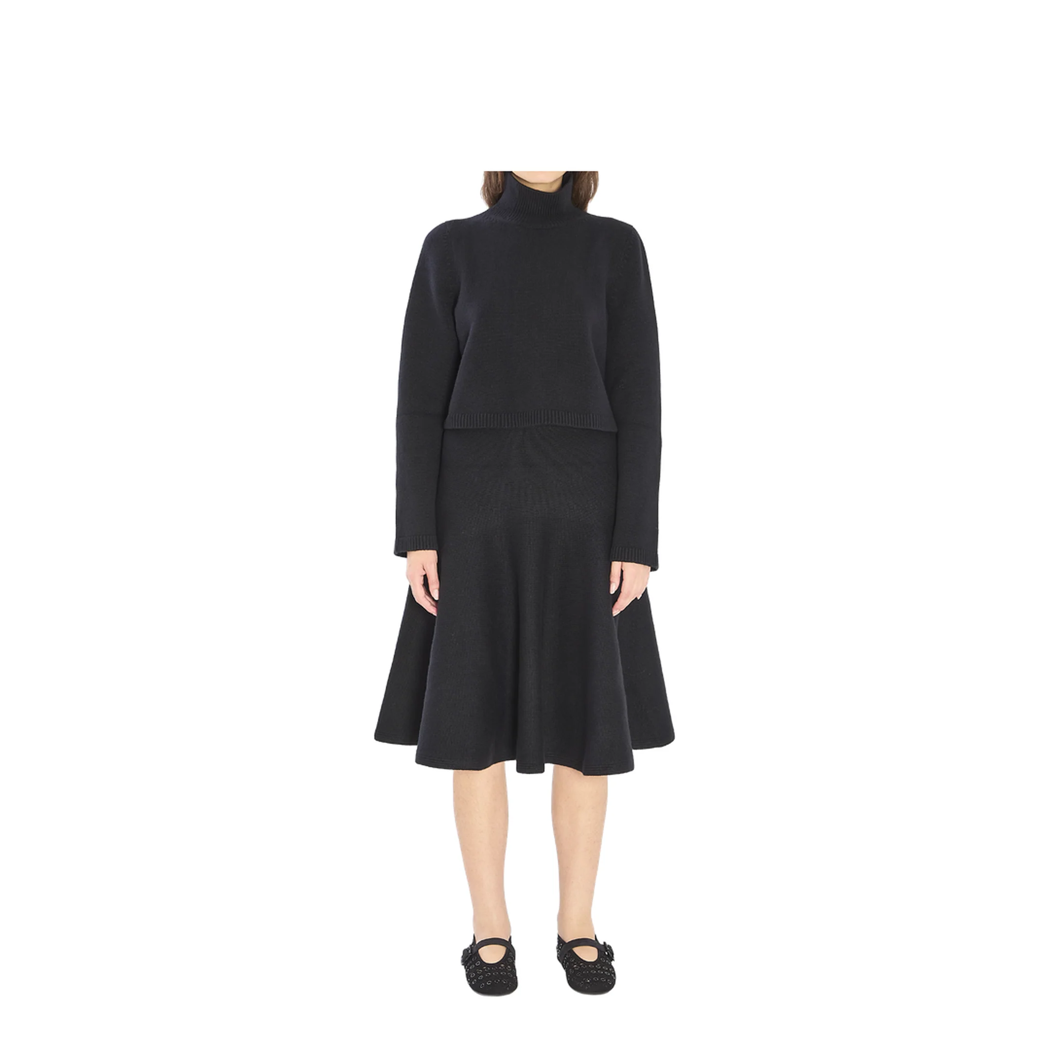 Cropped Cashmere Knit Pullover - Image 5