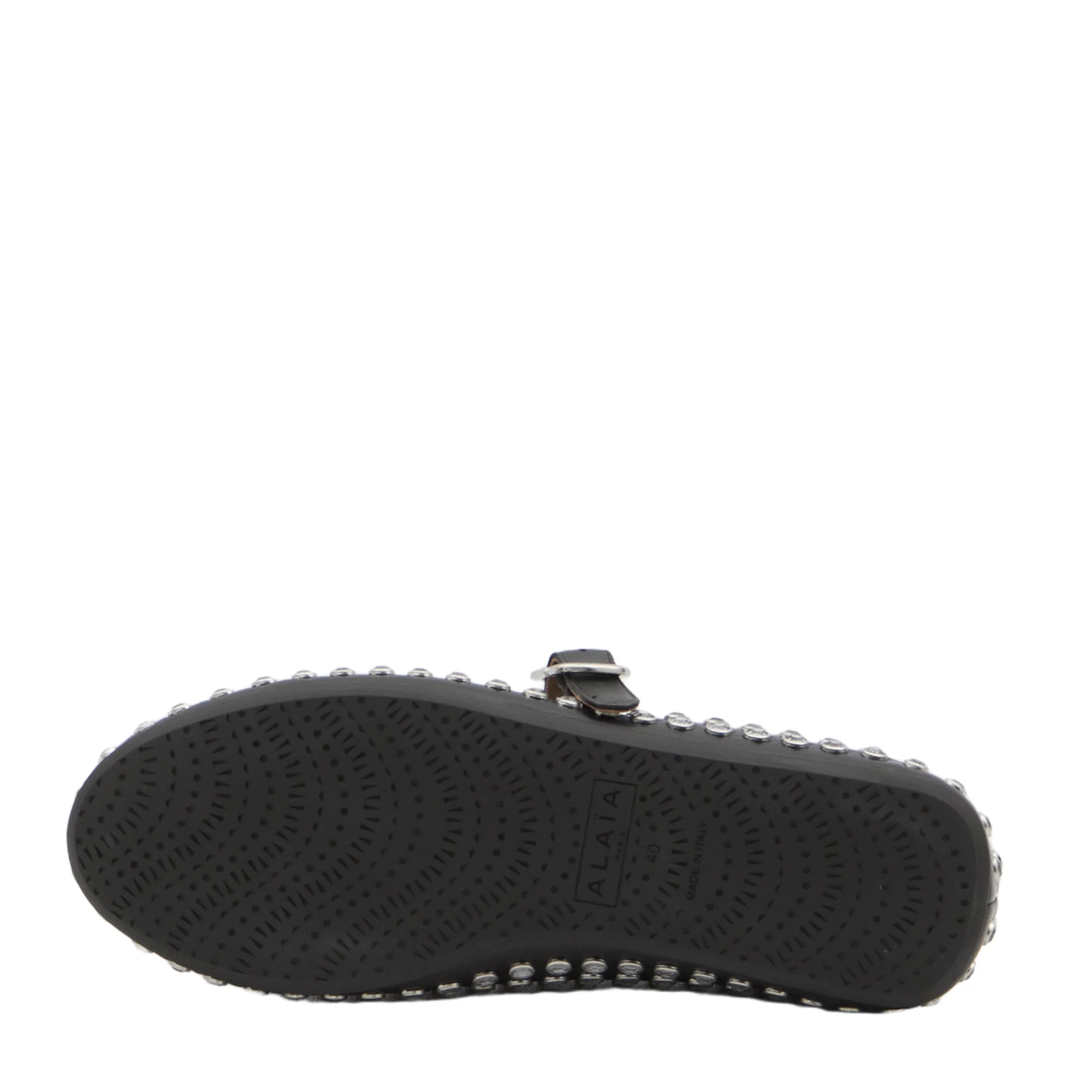 Noir Strass Lambskin Ballet Flats - Image 4