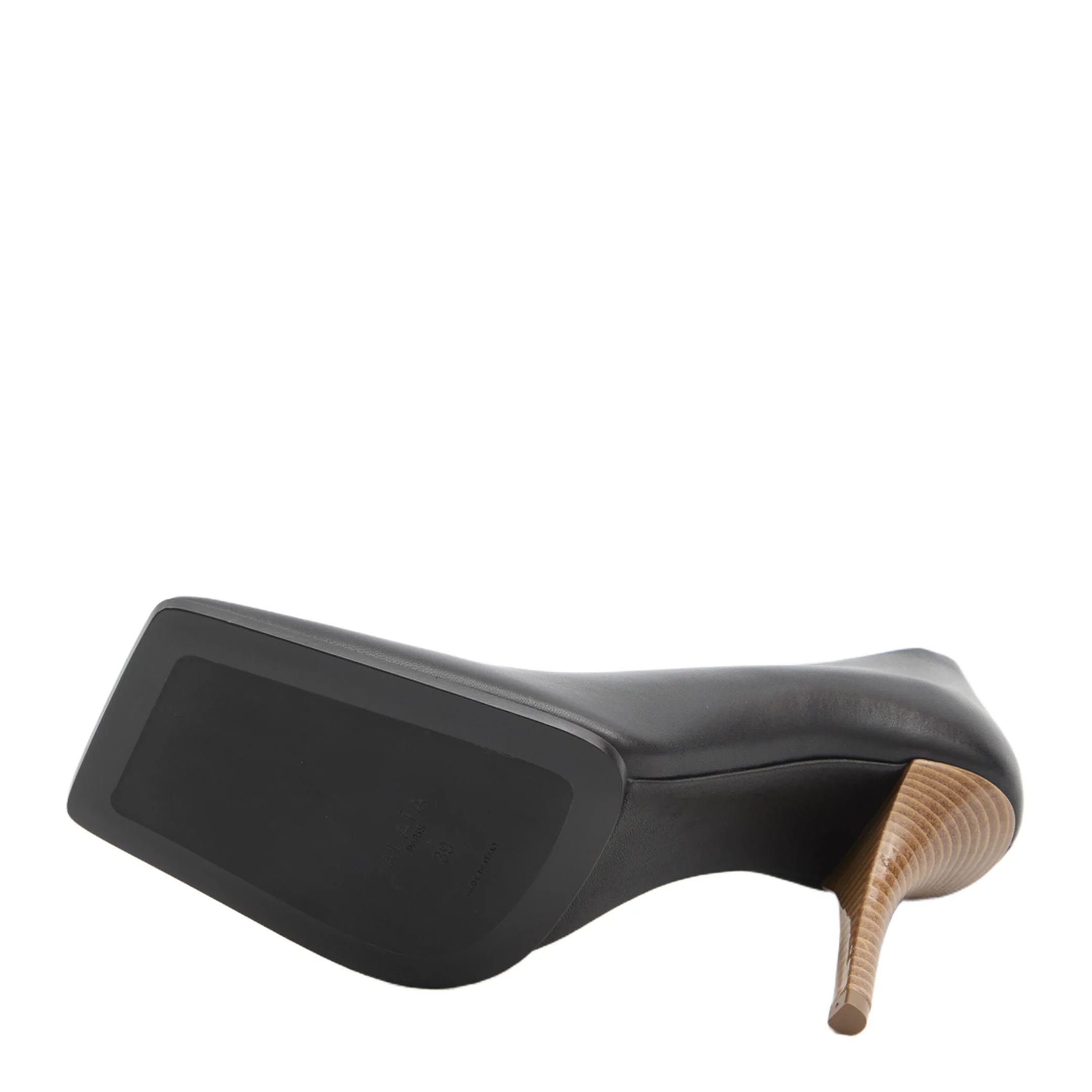Soft Square Pumps in Leather - Image 4