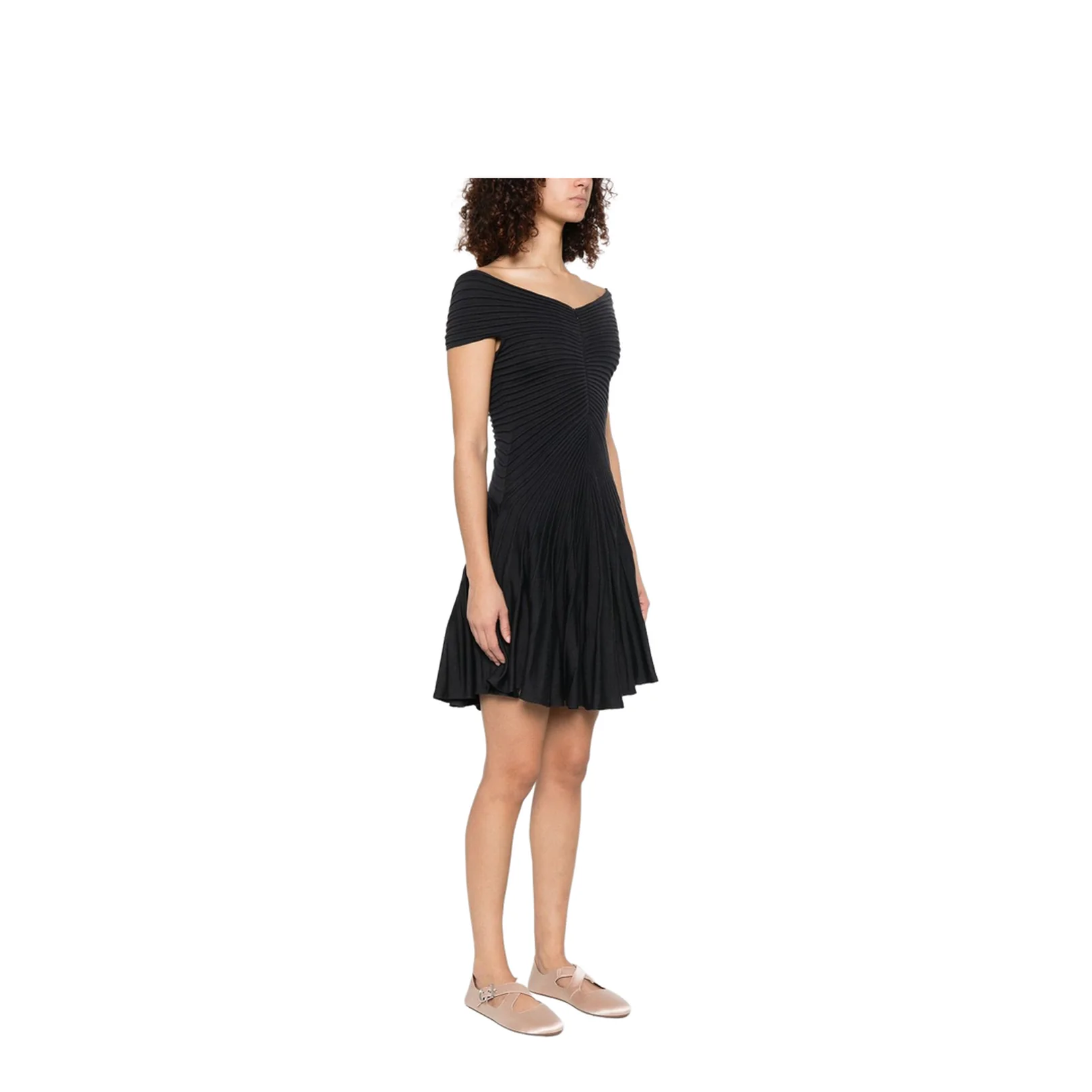 Textured Knit Mini Dress - Image 3
