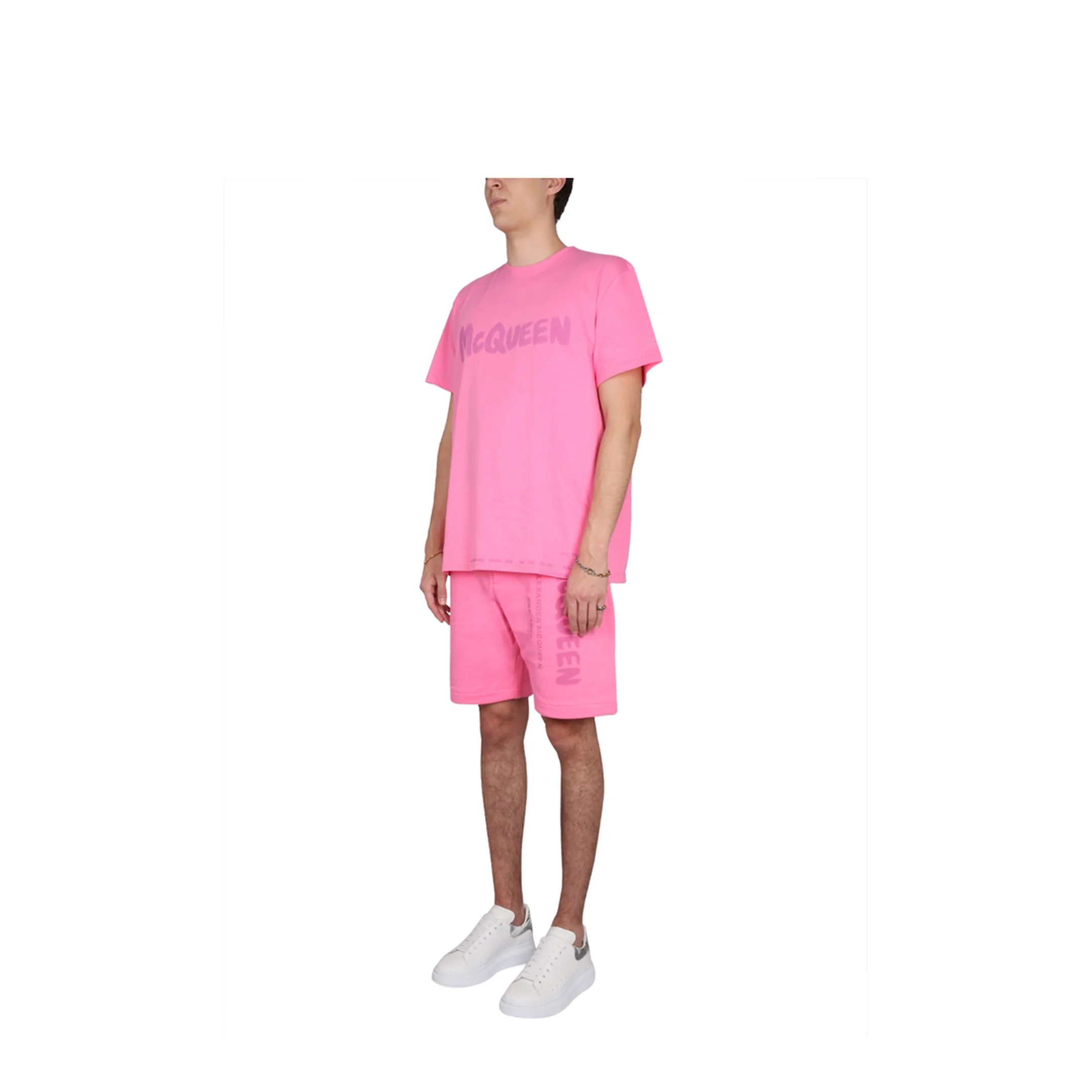 Bermuda Shorts with Graffiti Logo Print - Image 2