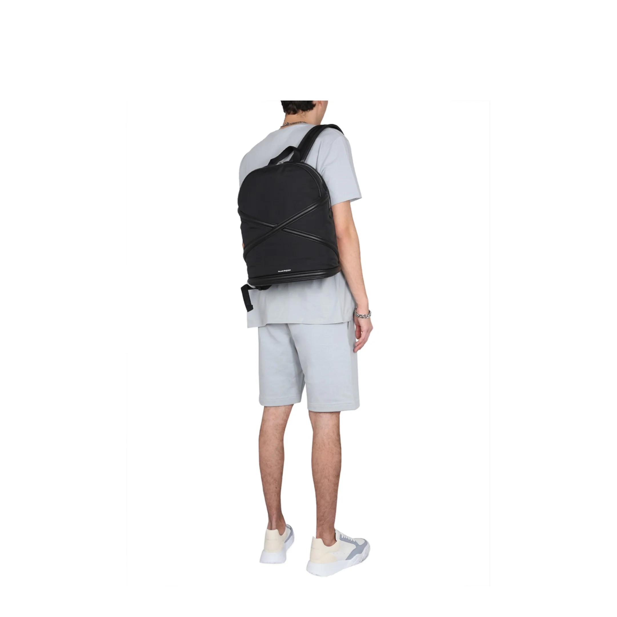 Grey Cotton Bermuda Shorts - Image 2