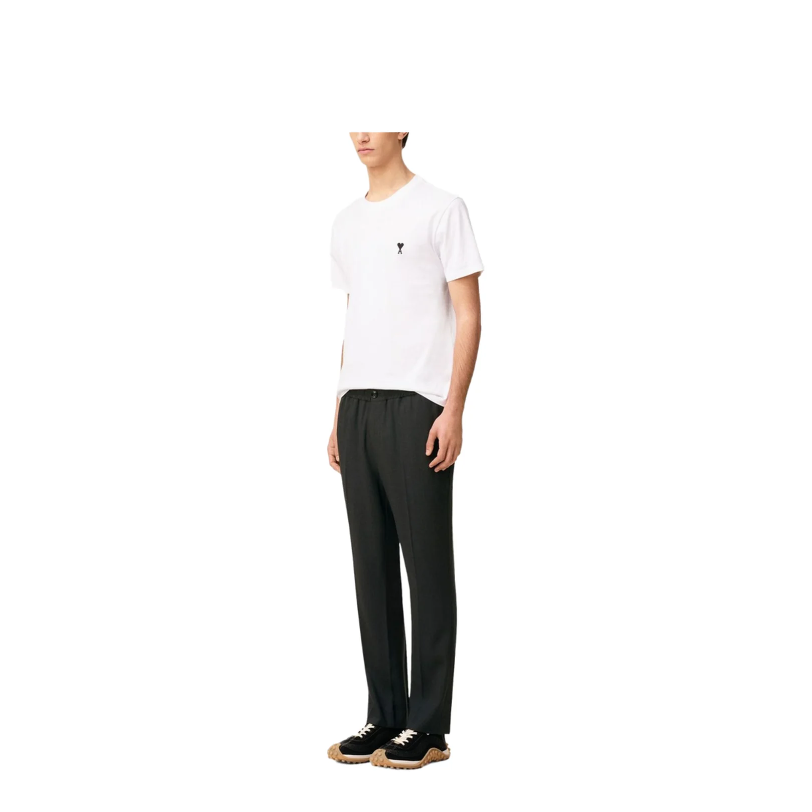 Black Wool Elasticated Waist Trousers - Image 5