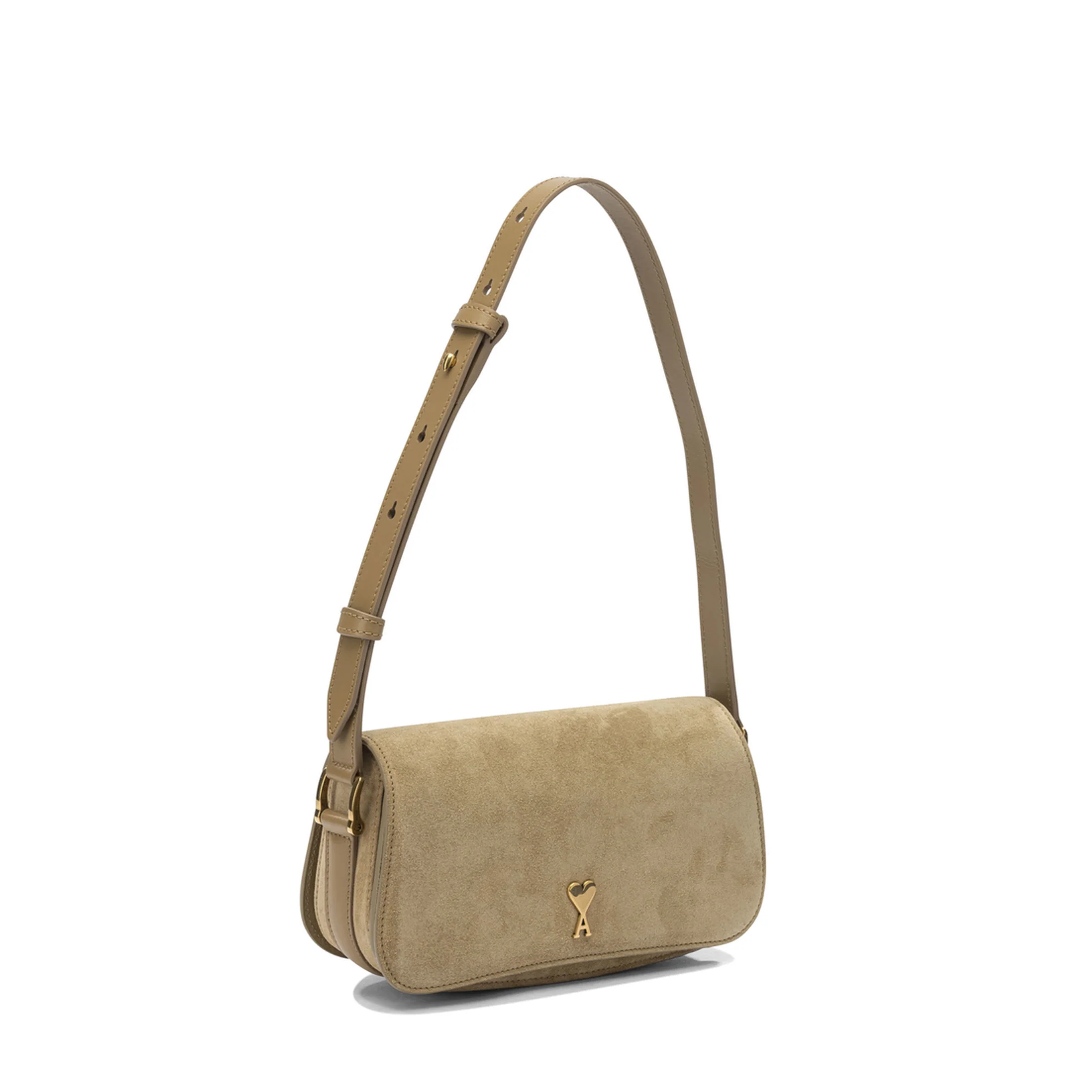 Magnetic Suede Shoulder Bag - Brown - Image 2