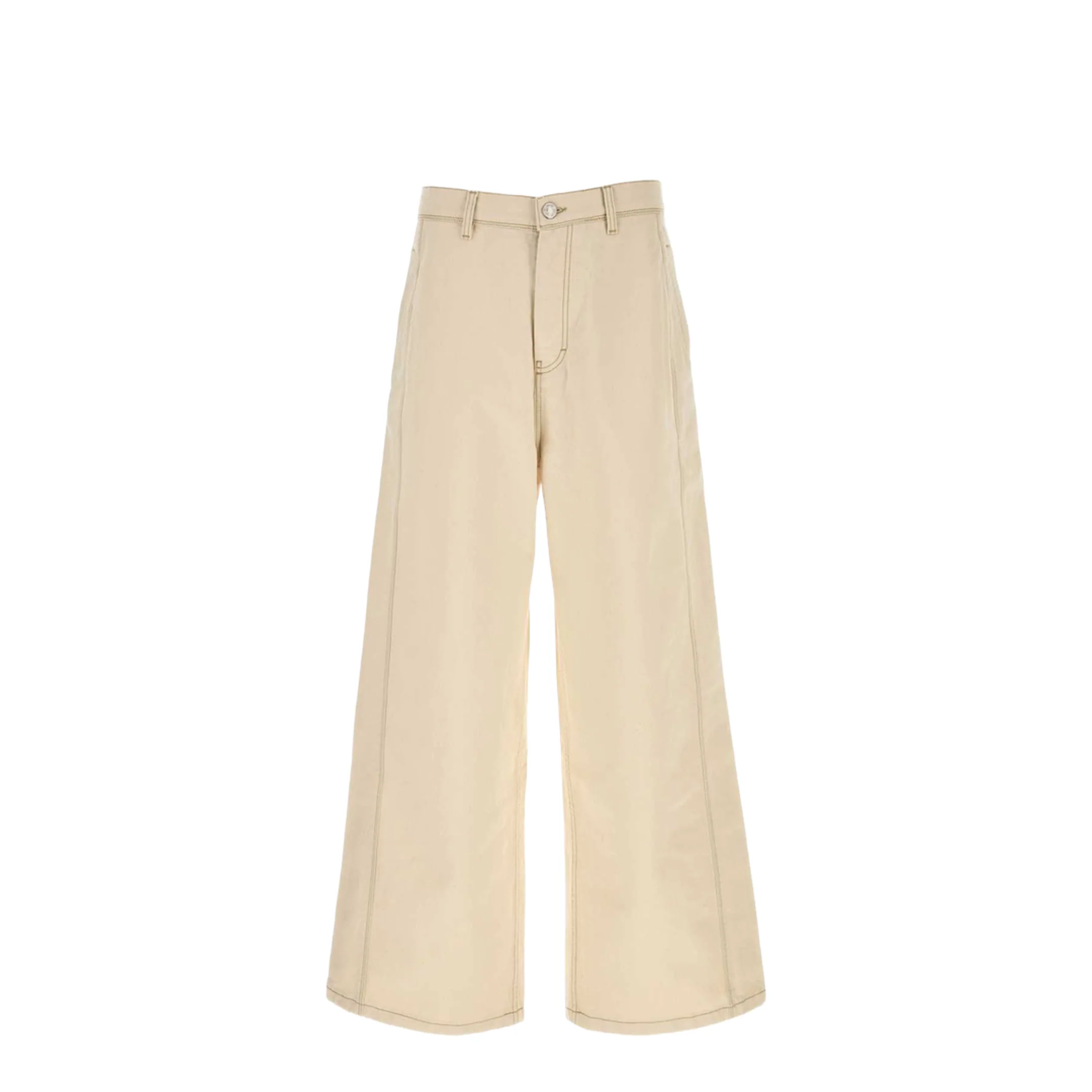 White Cotton Wide Fit Jeans - Image 3