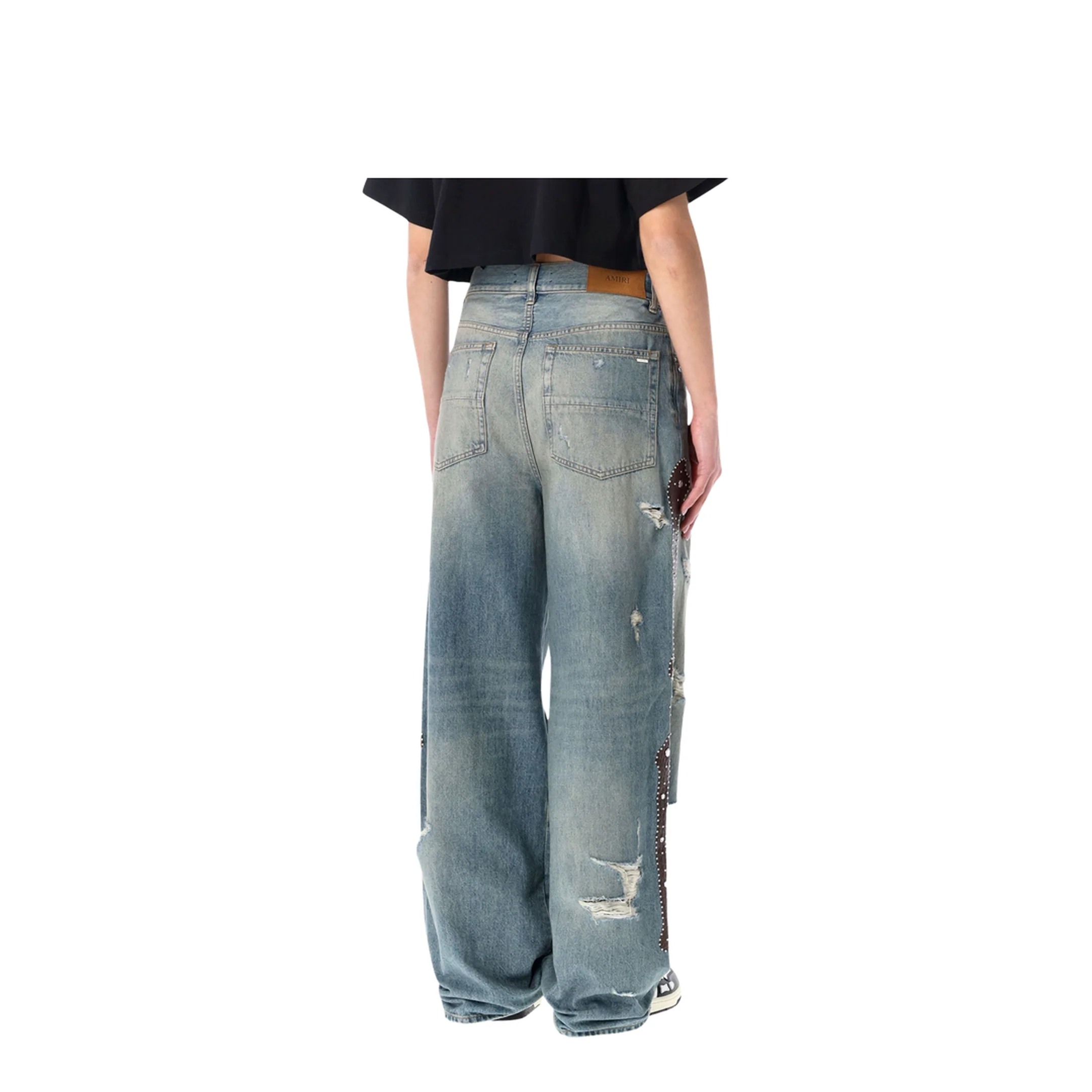 Bones Wide Leg Studded Jeans - Image 2