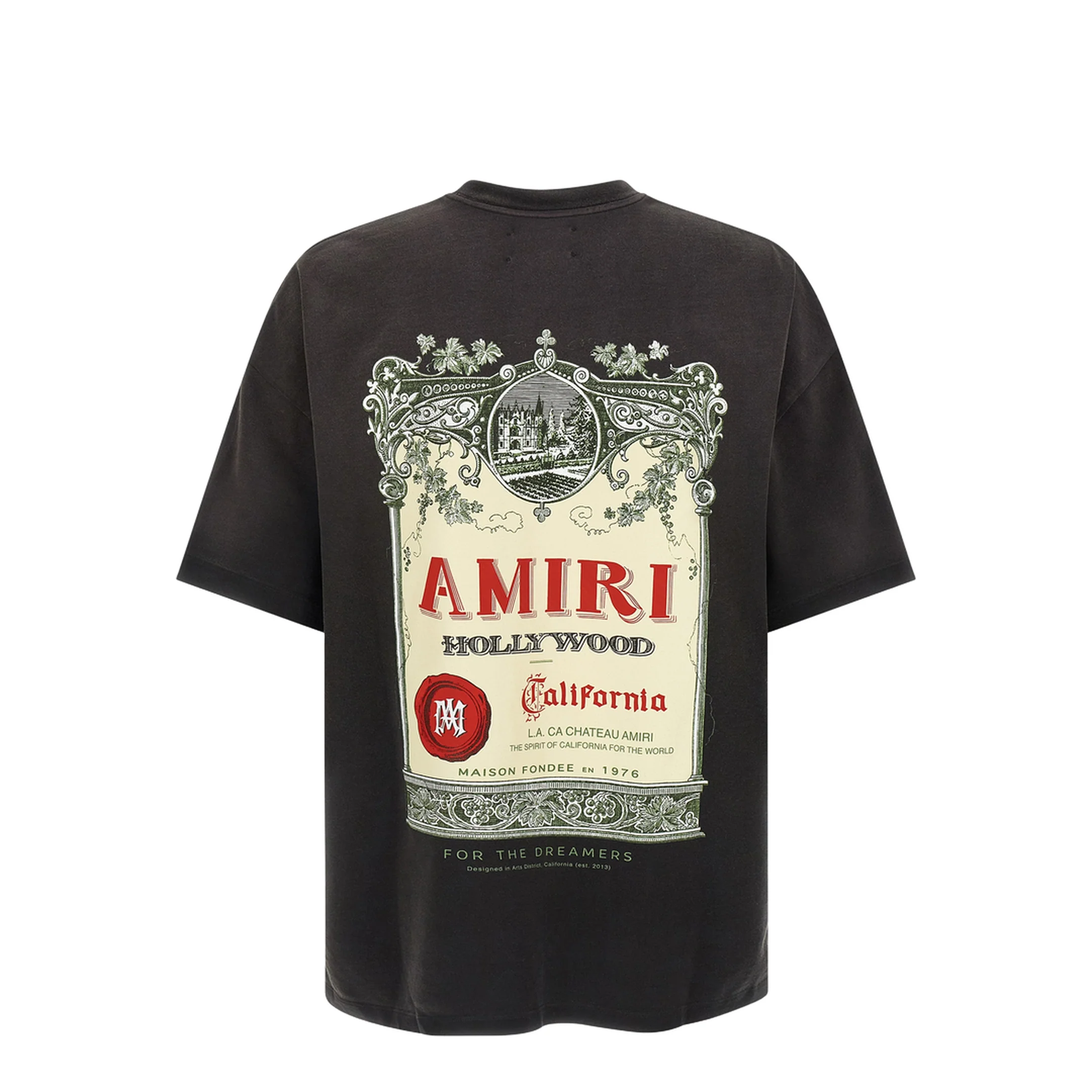 Chateau Stamp T-Shirt Black - Image 2