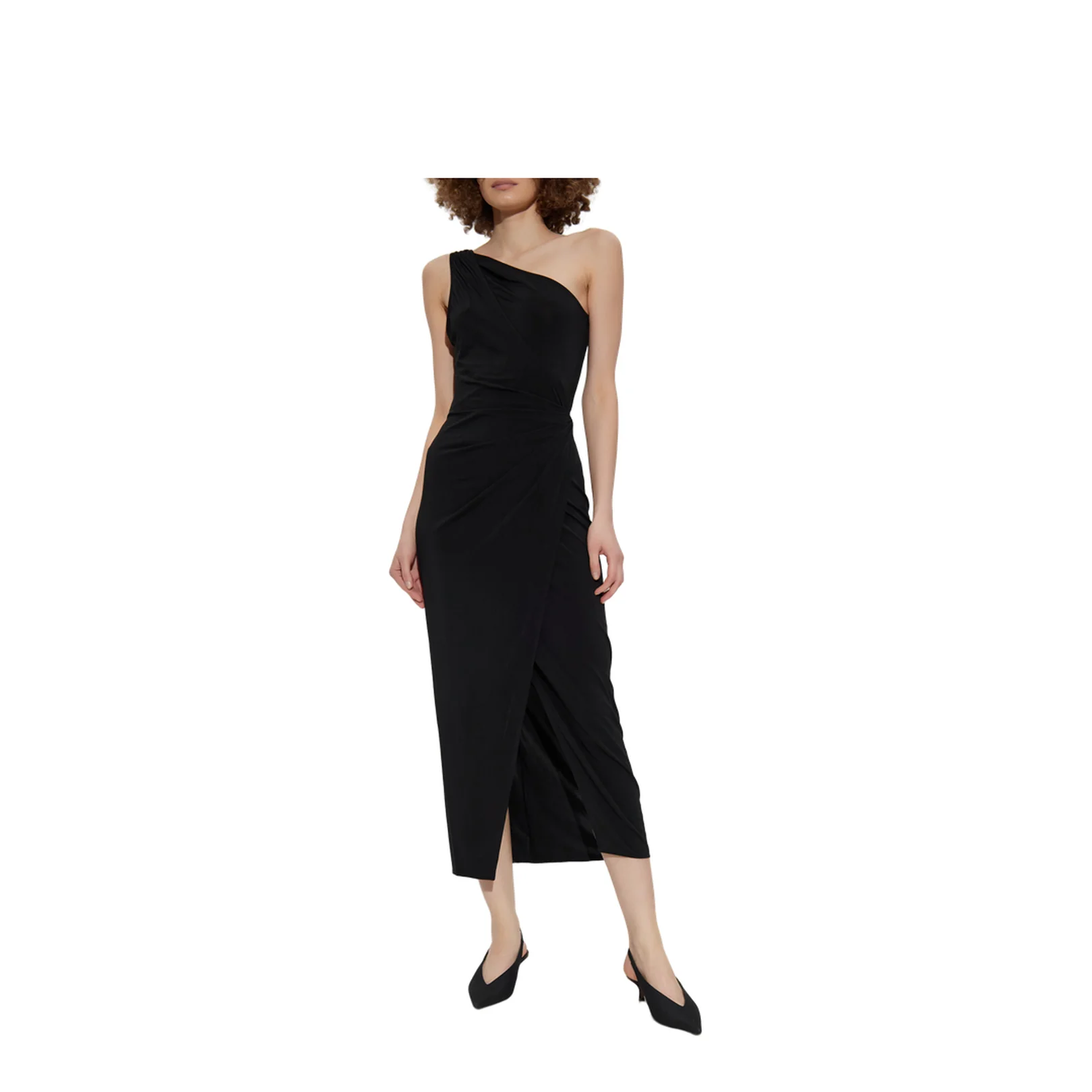 Cut Out Shoulder Dress Black - Image 3