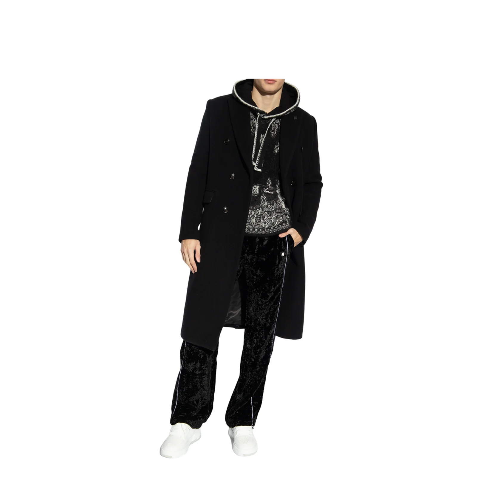 Double Breasted Coat Black - Image 2