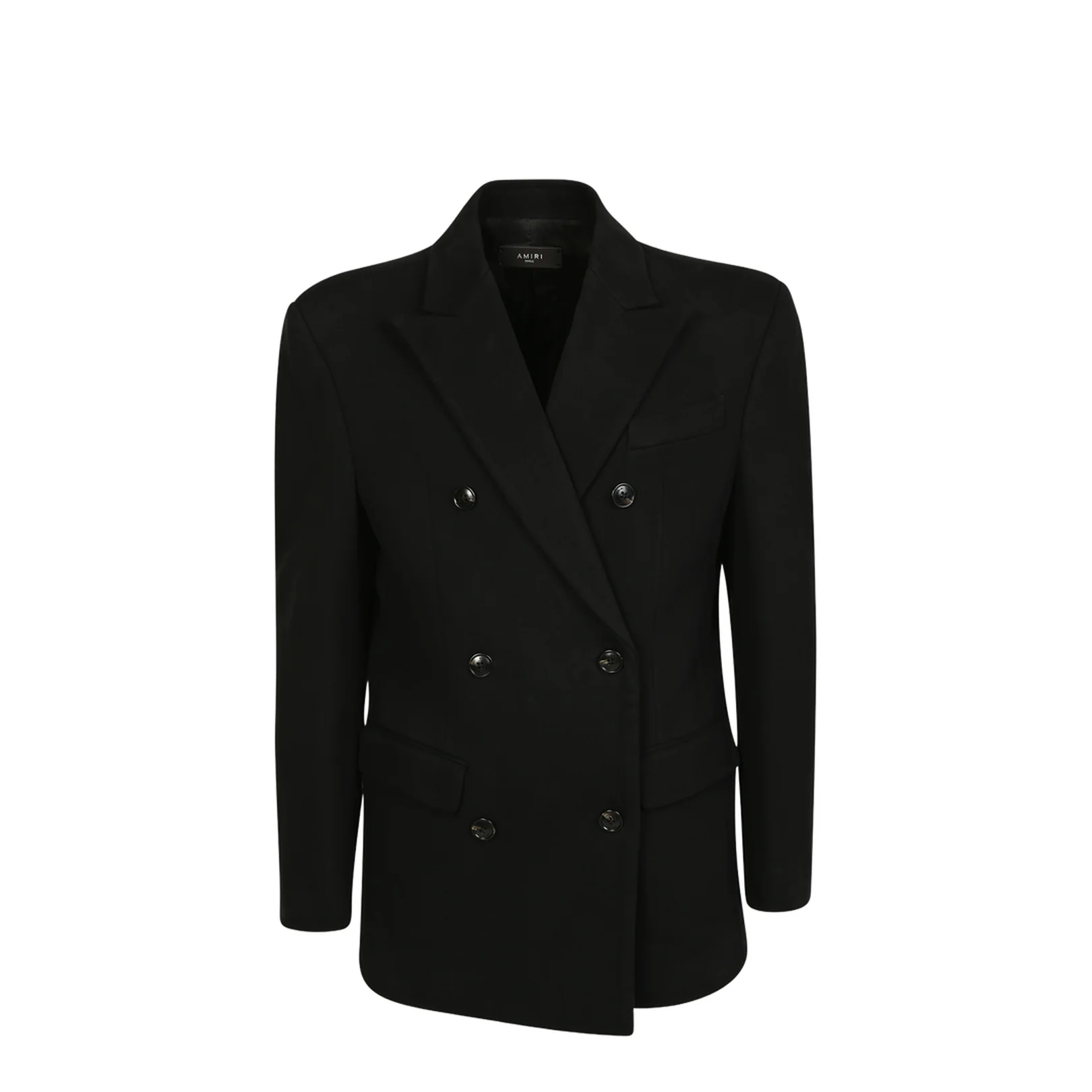 Double Breasted Cotton Jacket Black - Image 3