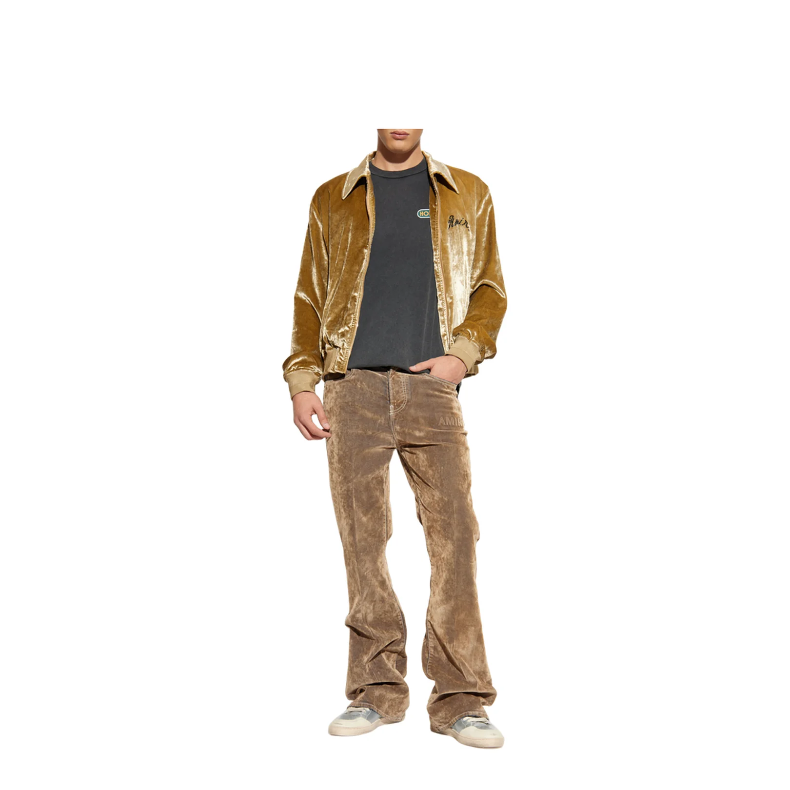 Jeans Velvet Finish Beige - Image 2