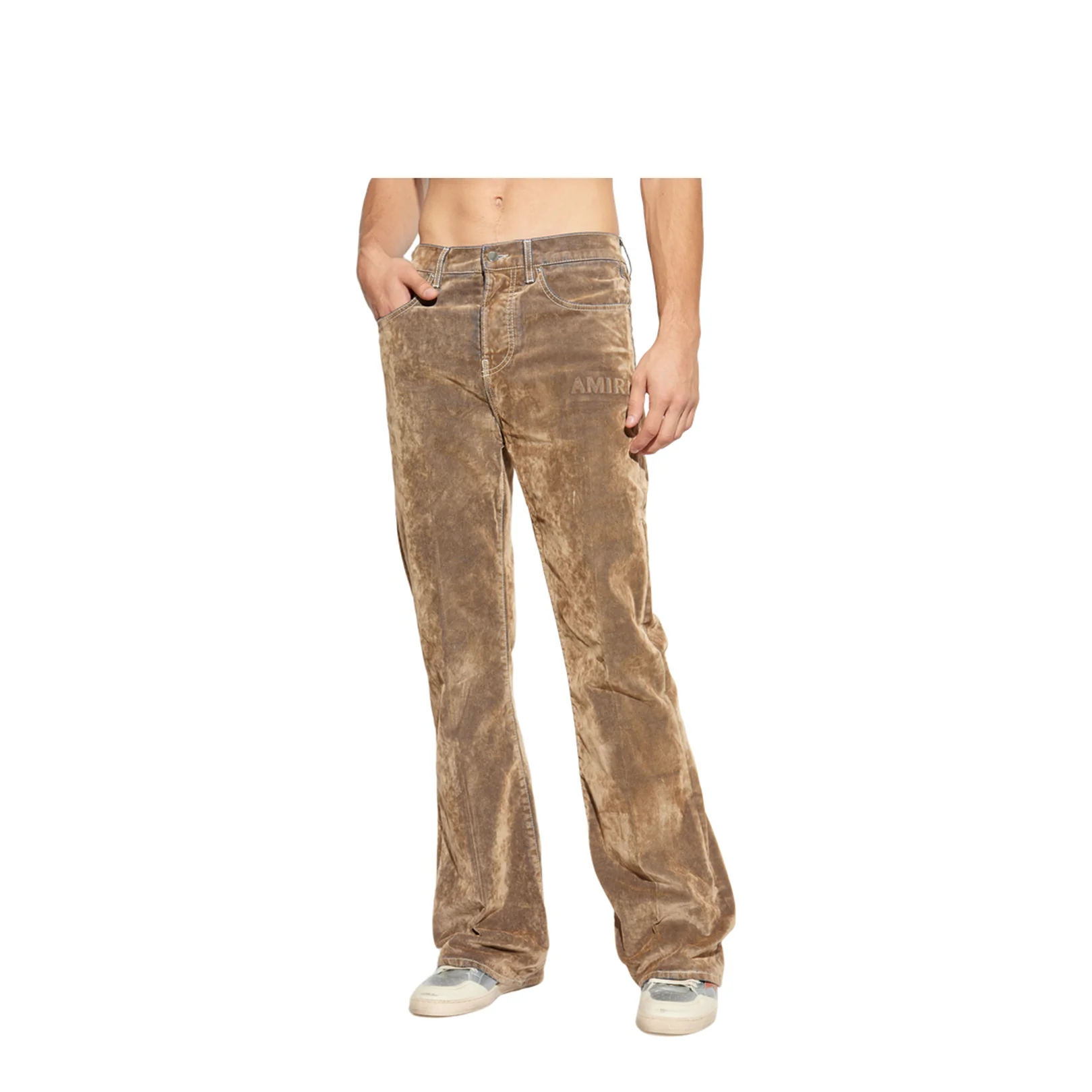 Jeans Velvet Finish Beige - Image 3