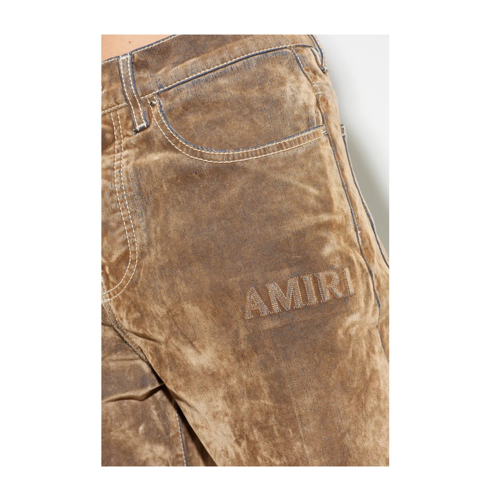 Jeans Velvet Finish Beige - Image 5