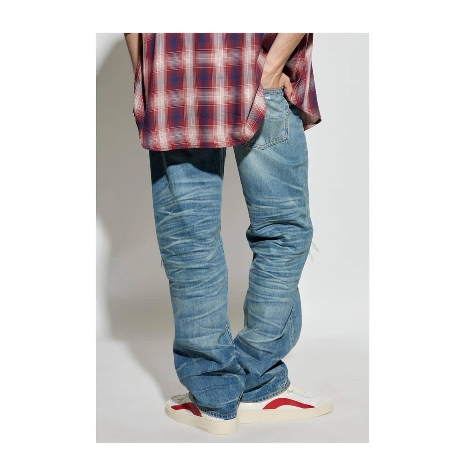Jeans Vintage Effect Classic Blue - Image 4