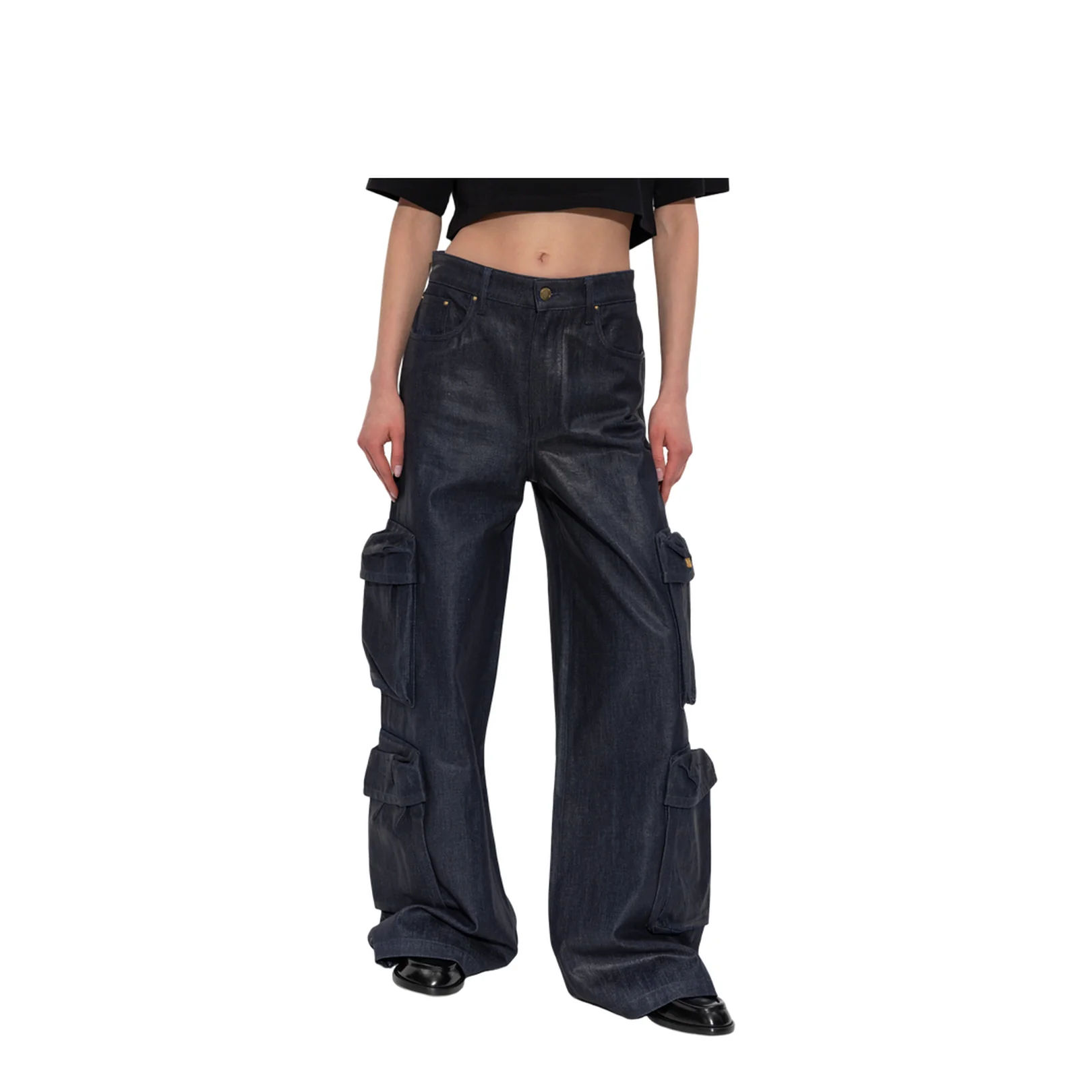 Navy Blue Jeans with Logo - Image 5