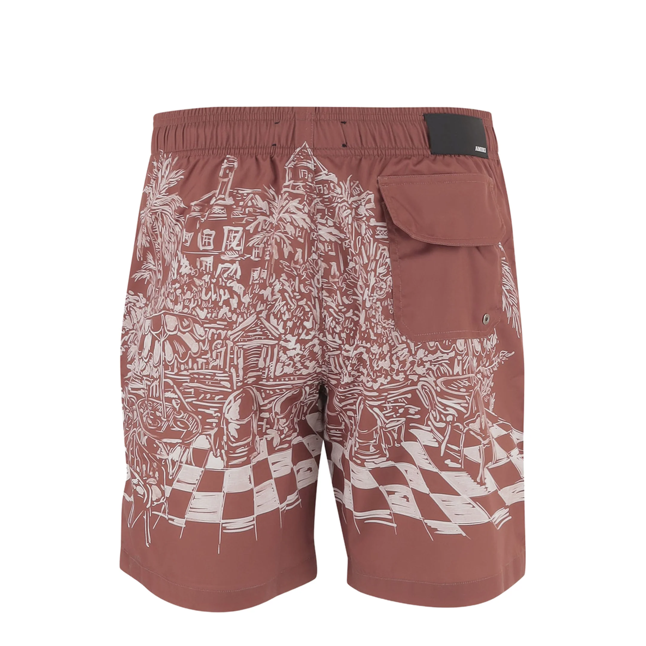 Men's Technical Fabric Swimsuit Red - Image 2