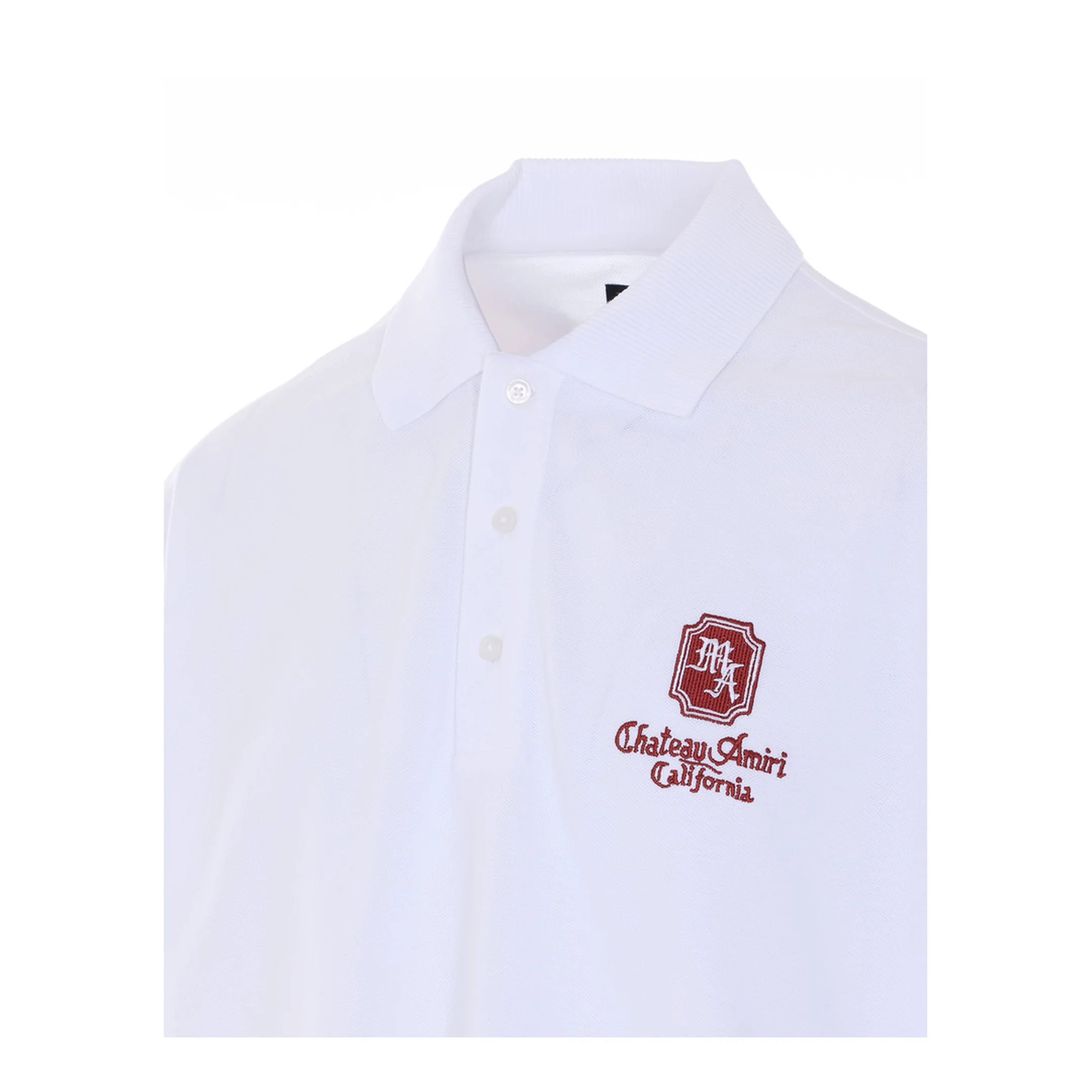 Men's Logo Polo Shirt White - Image 3