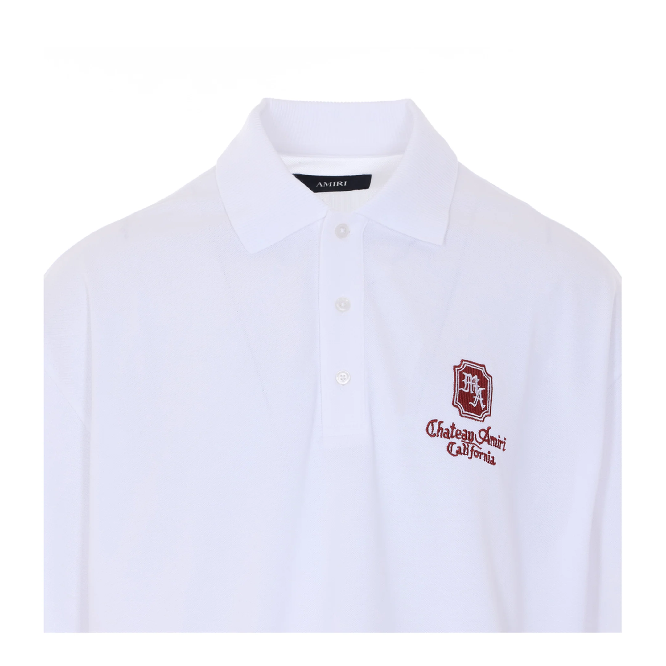 Men's Logo Polo Shirt White - Image 4