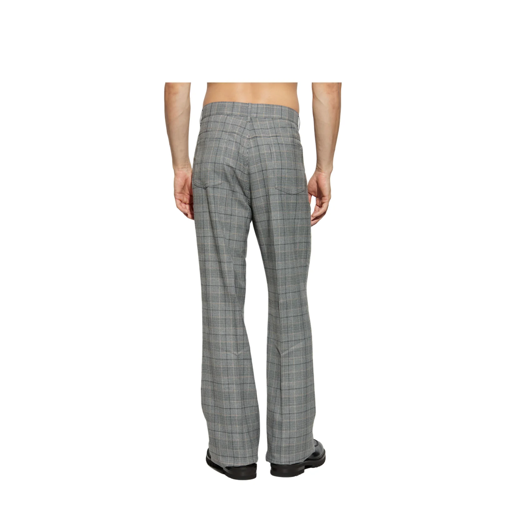 Plaid Patterned Trousers Grey - Image 4
