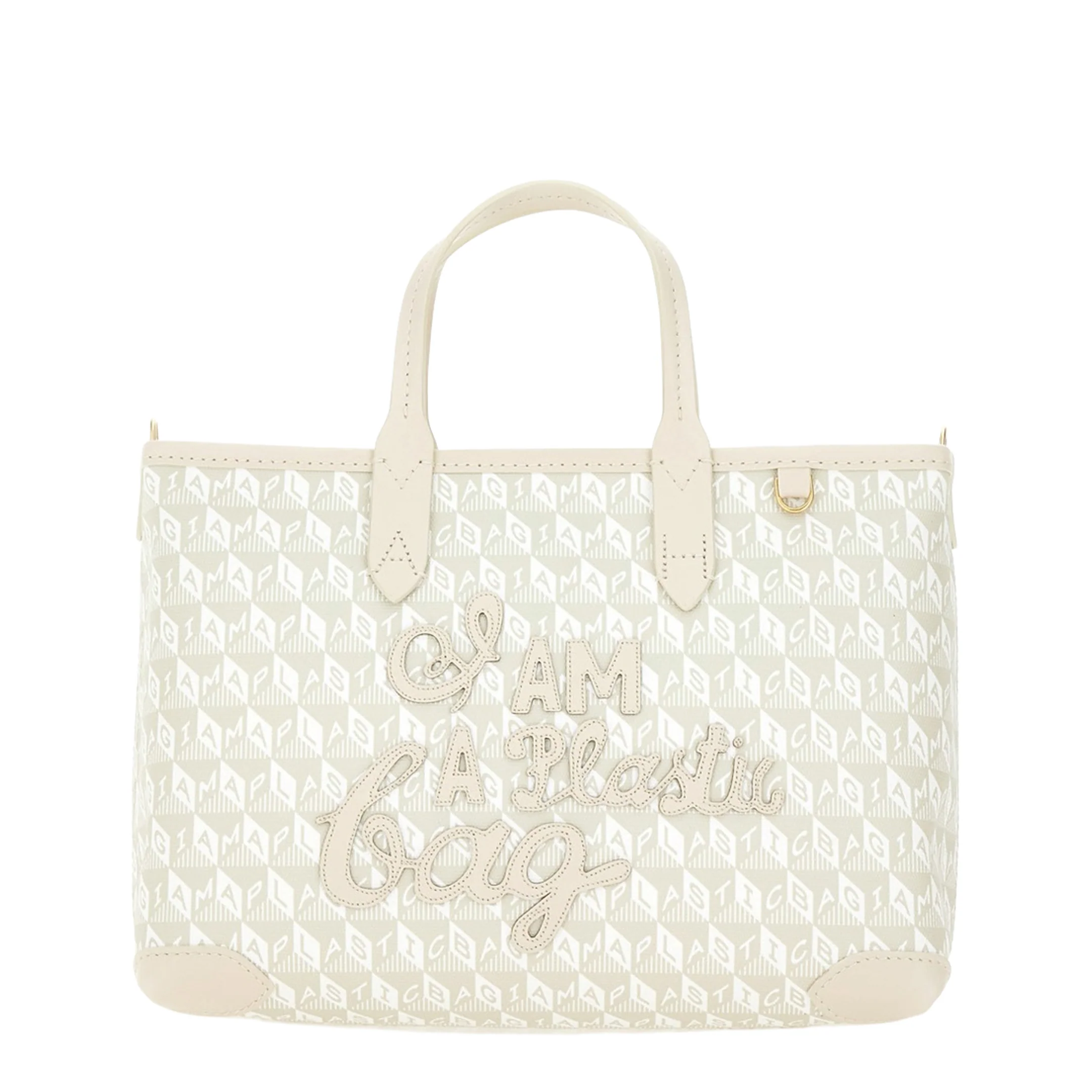 Xs Tote Bag With I Am A Plastic Bag Pattern