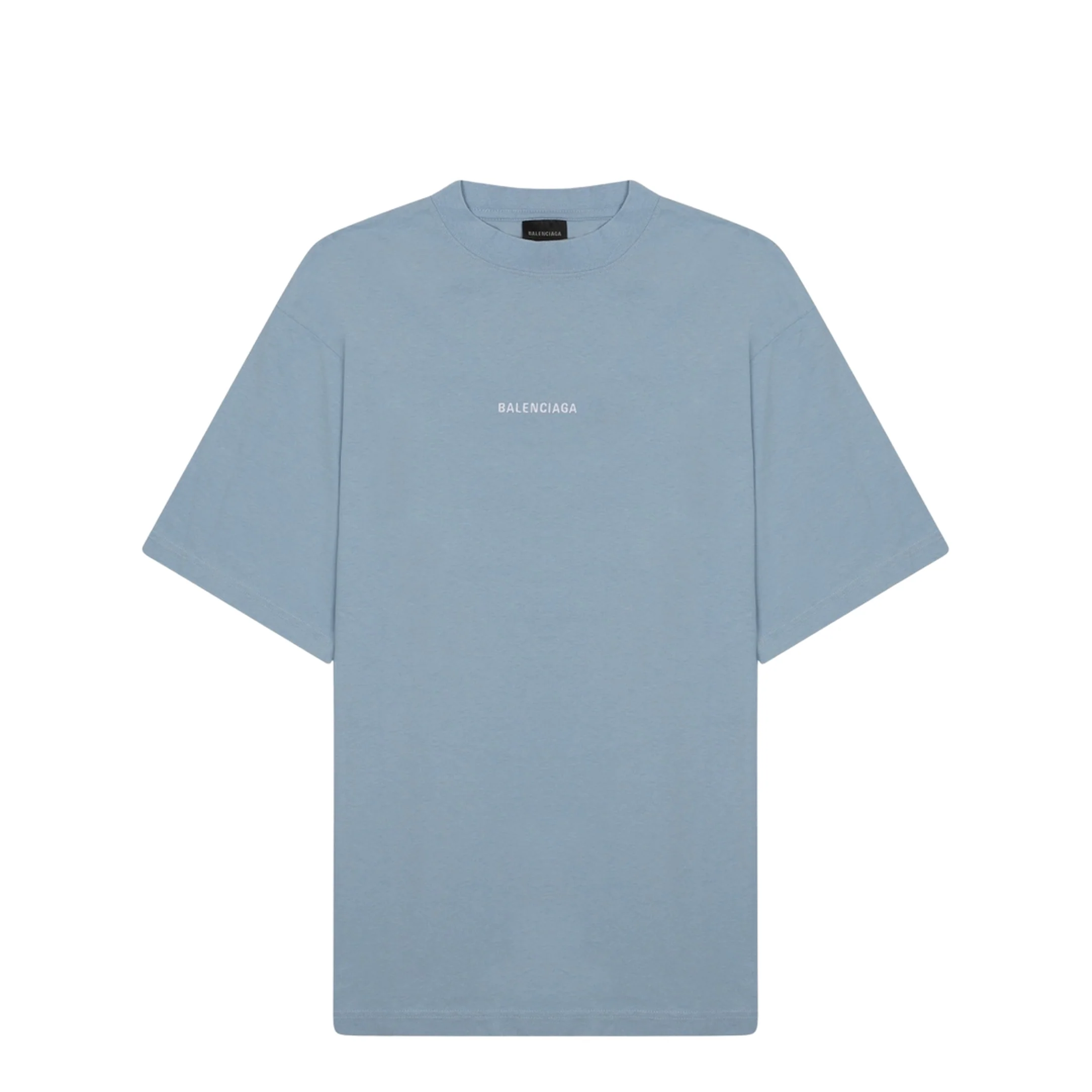 Back T-shirt Medium Fit in Light Blue/white
