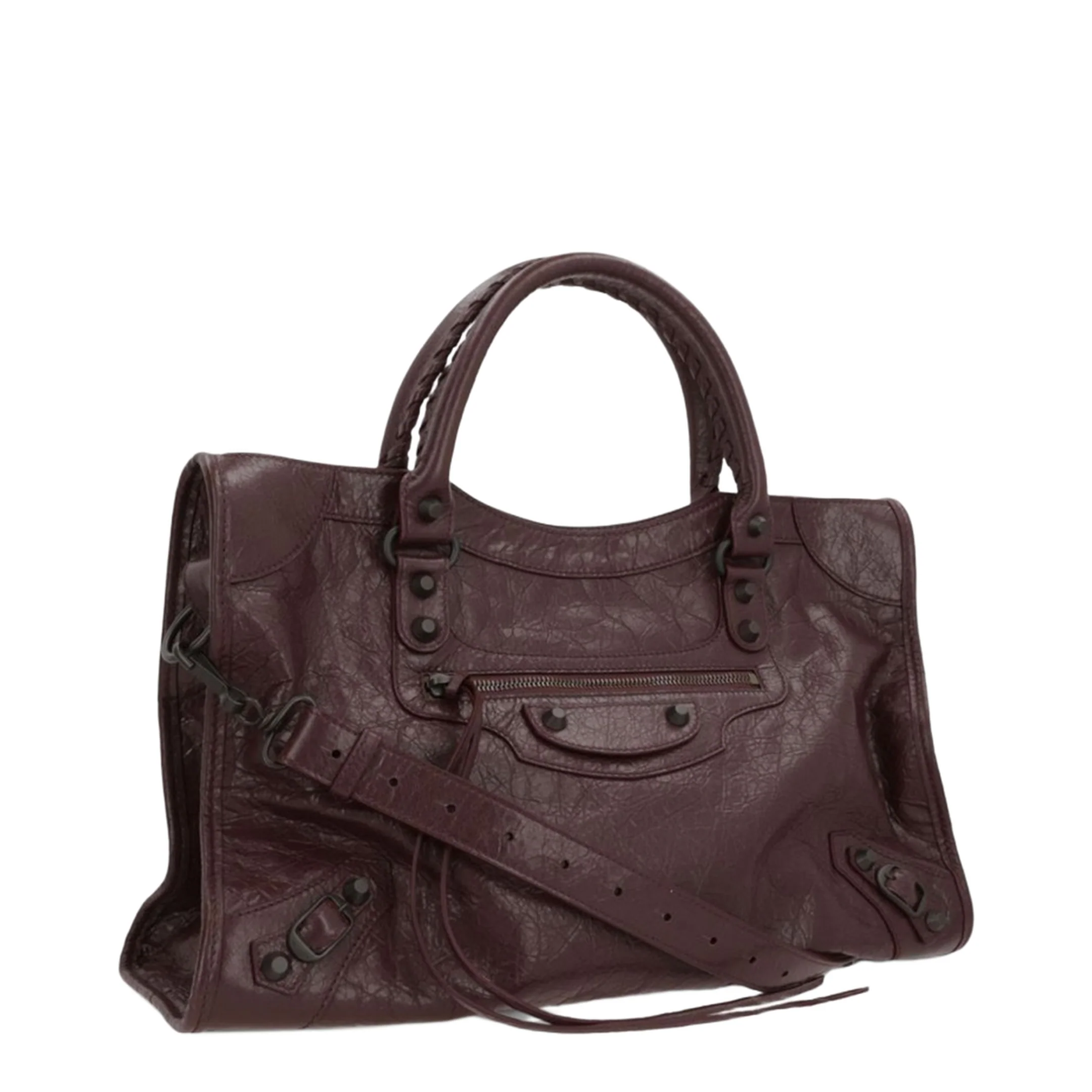 Le City Medium Bag in Dark Burgundy - Image 3