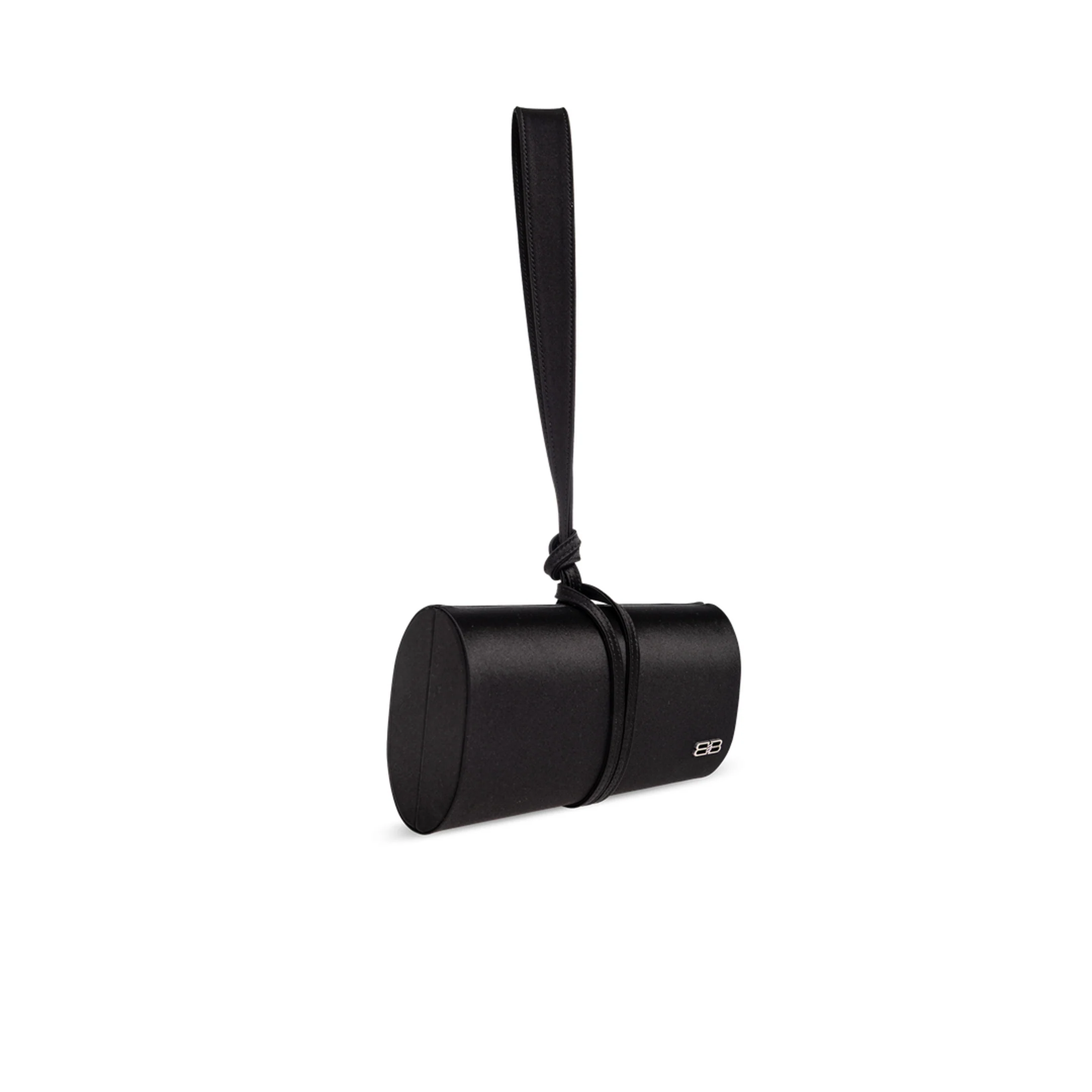 Satin Black Top Handle Bag - Image 4
