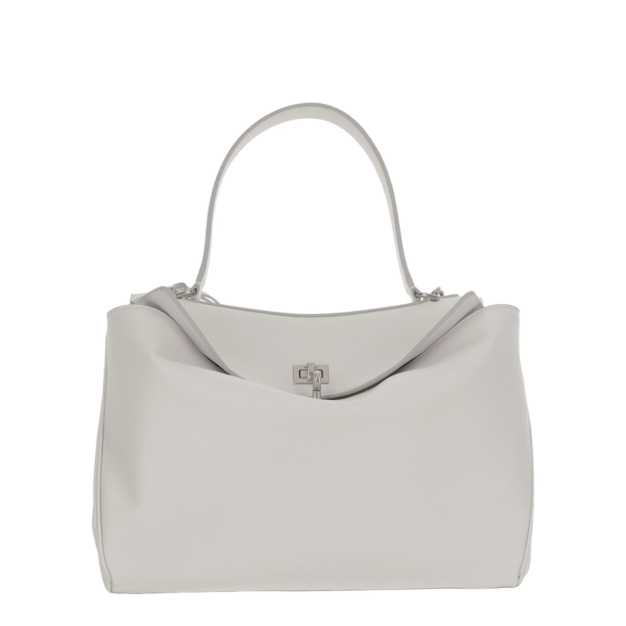 Chalk Medium Rodeo Leather Handbag - White - Image 4