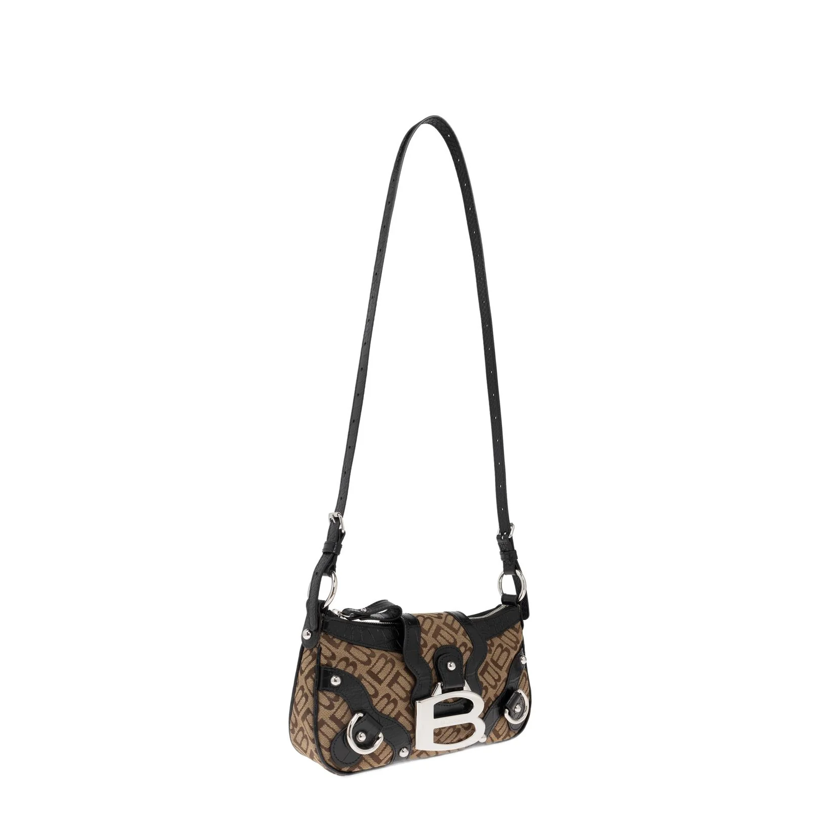 Essex Small Shoulder Bag In Ebony/Beige - Image 2