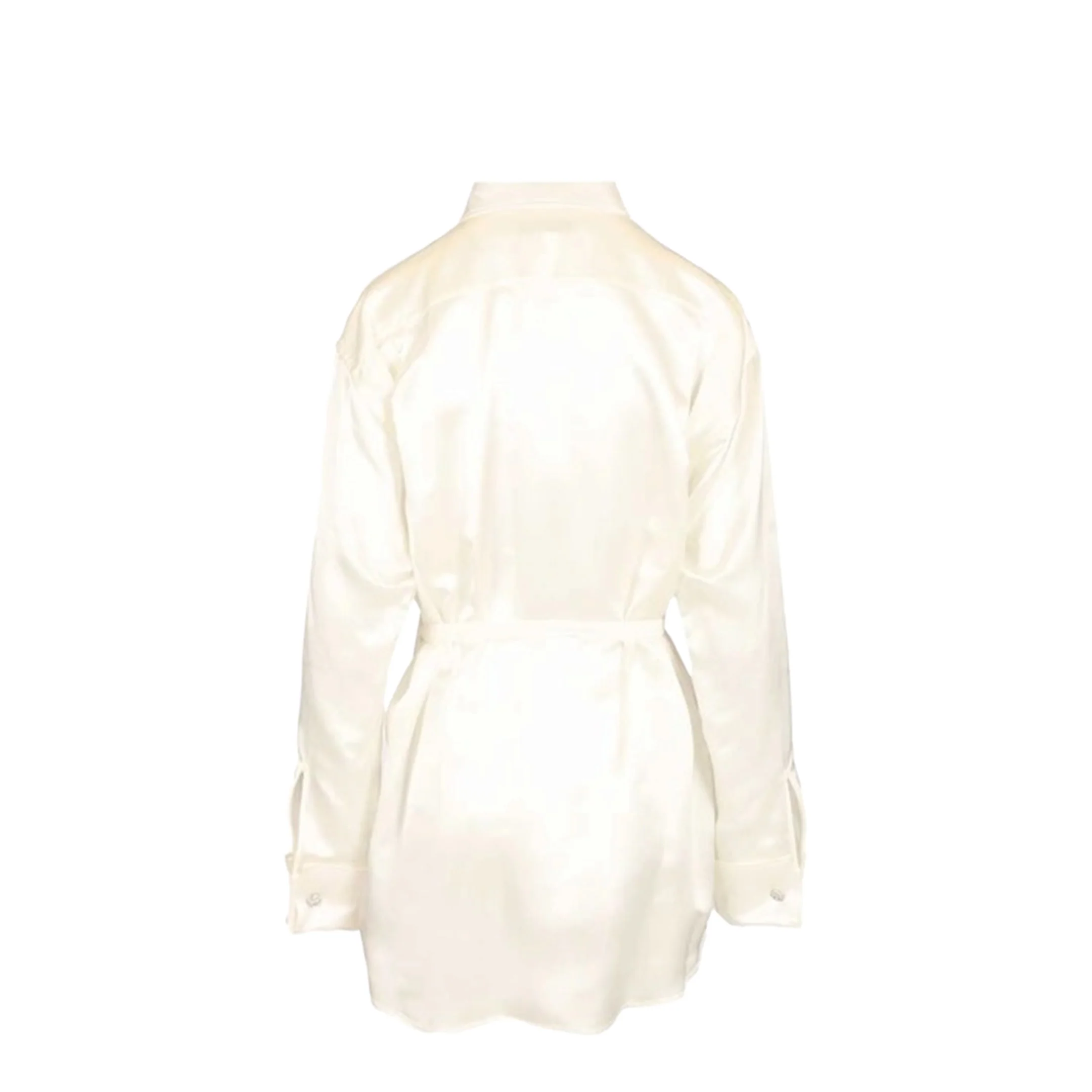Wrap Shirt in Ivory - Image 3