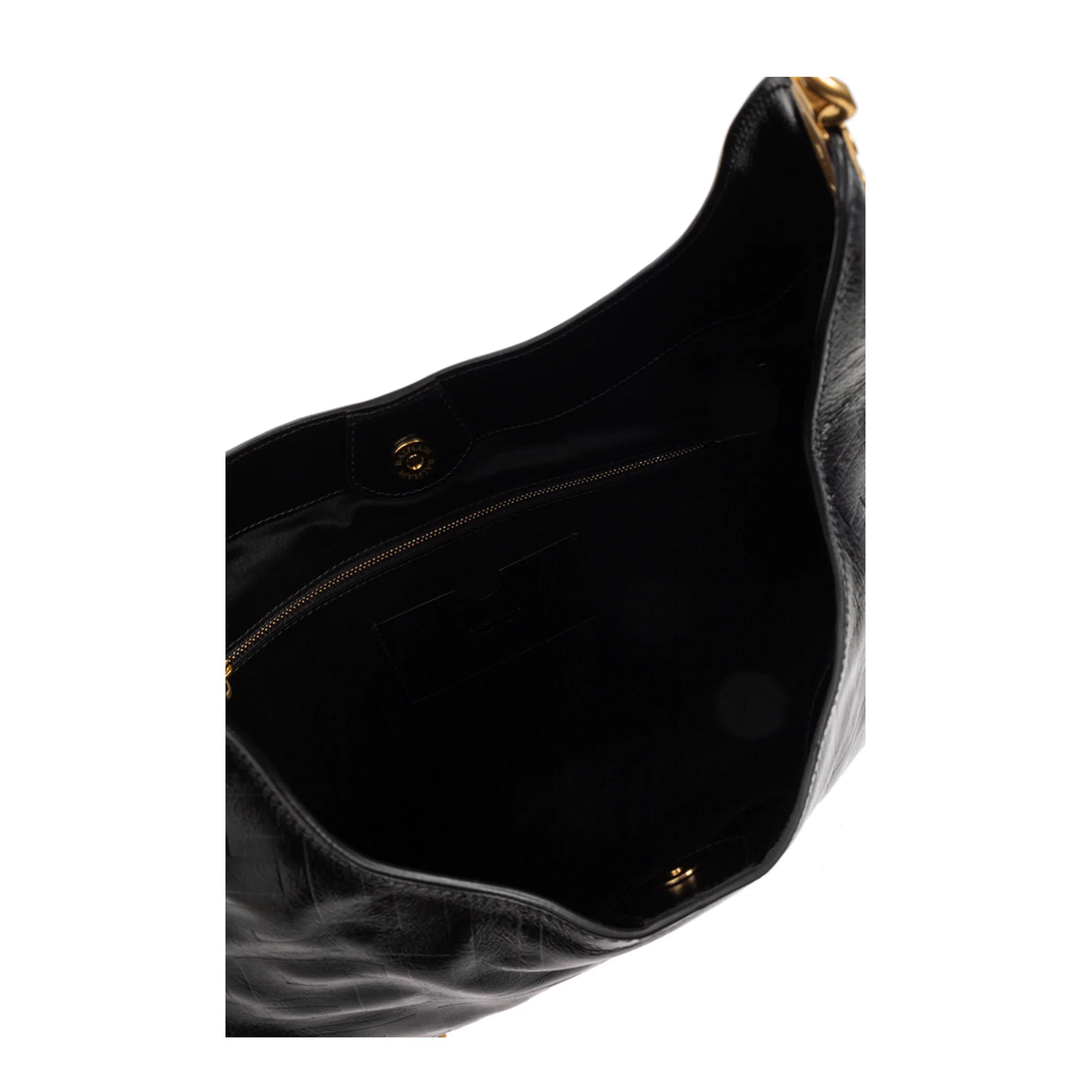 1945 Soft Hobo Crinkled Leather Tote Bag with Monogram - Image 5
