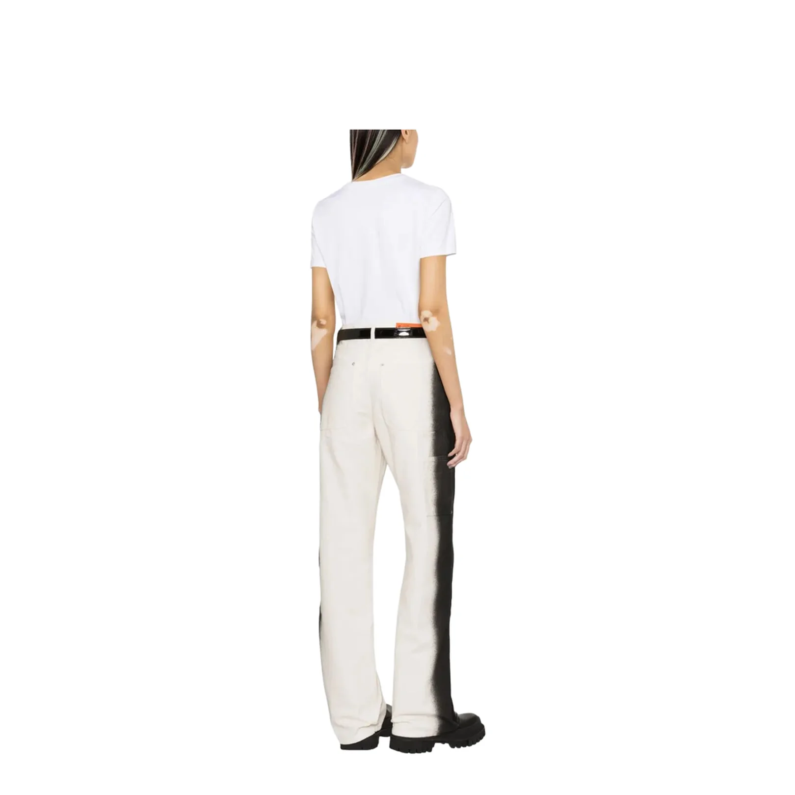 3 Buttons Printed T-Shirt White - Image 5