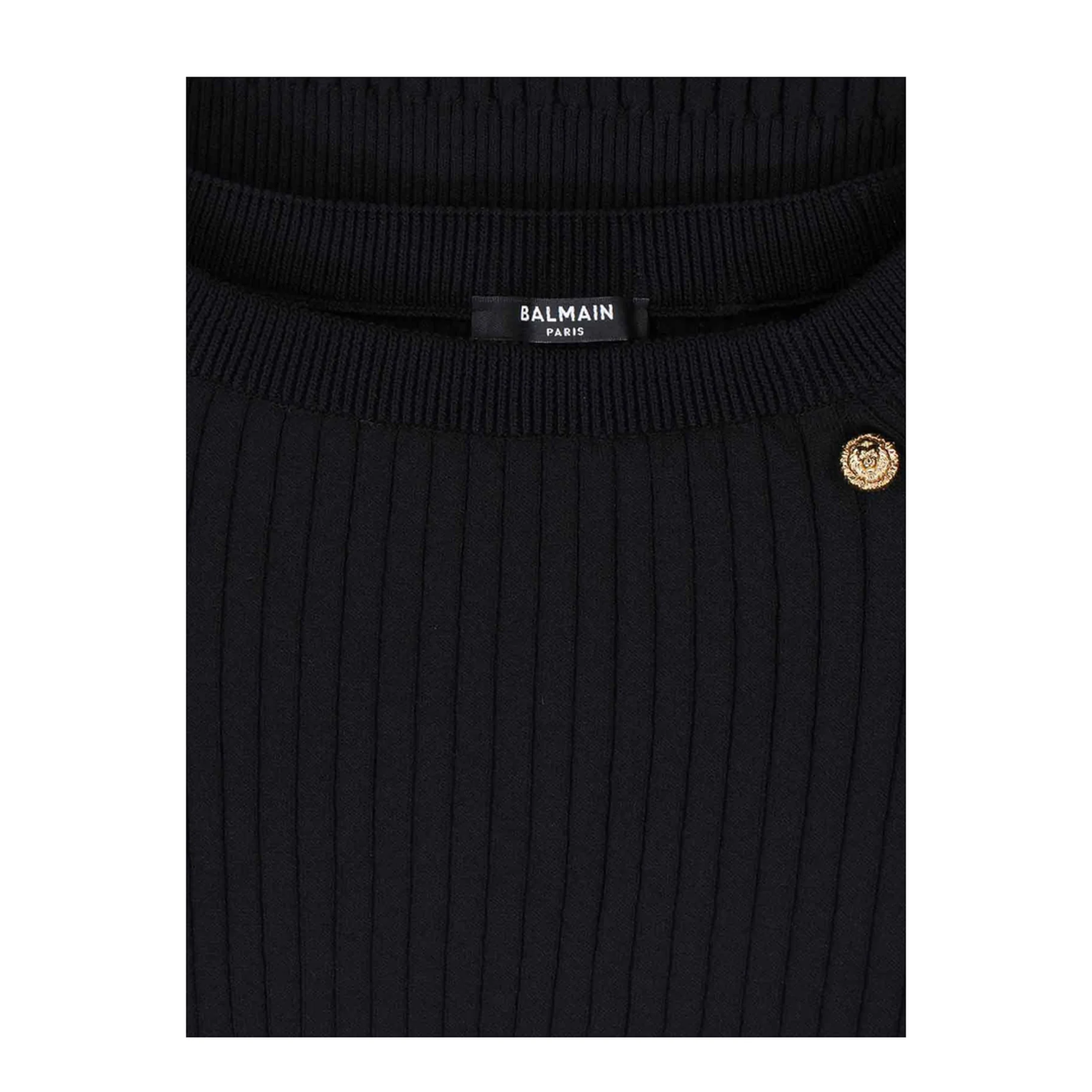 Women's Buttoned Knit Sweater Black - Image 3