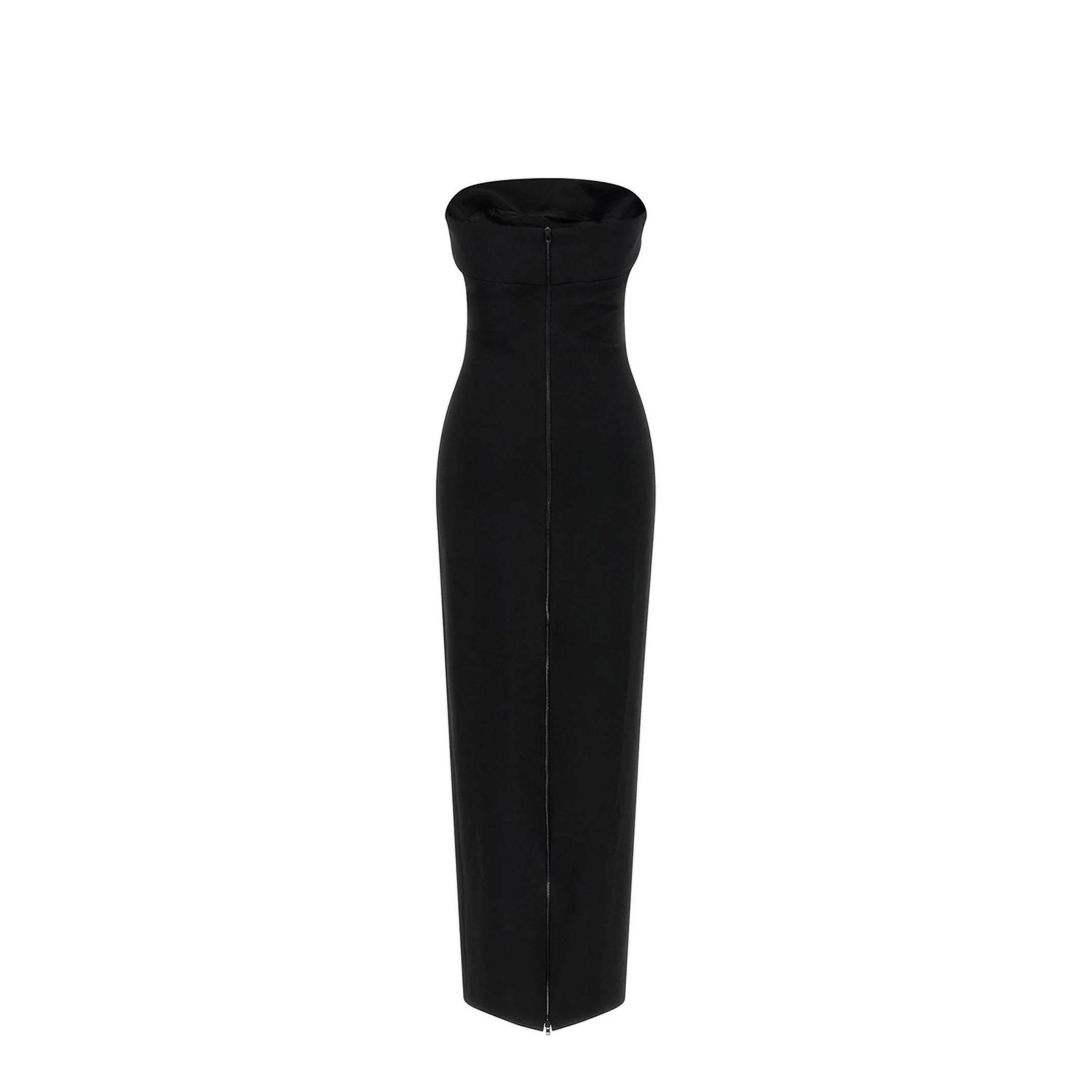 Belted Bustier Long Dress Black - Image 2
