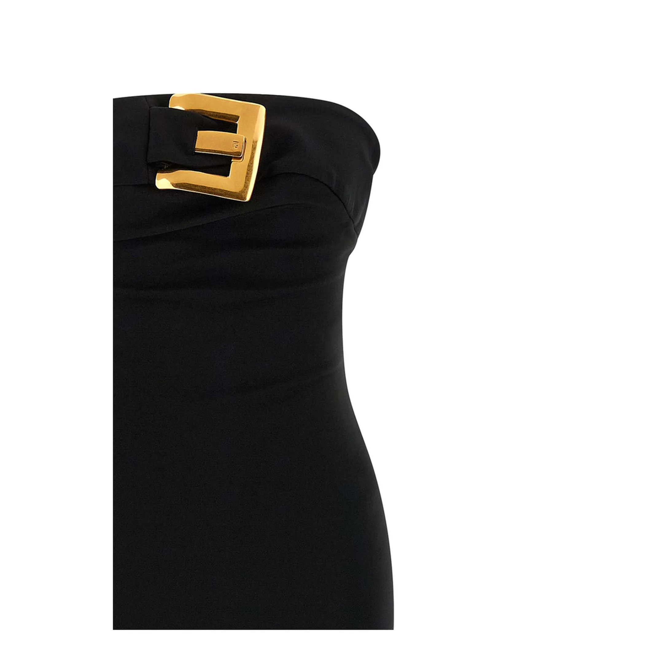 Belted Bustier Long Dress Black - Image 3