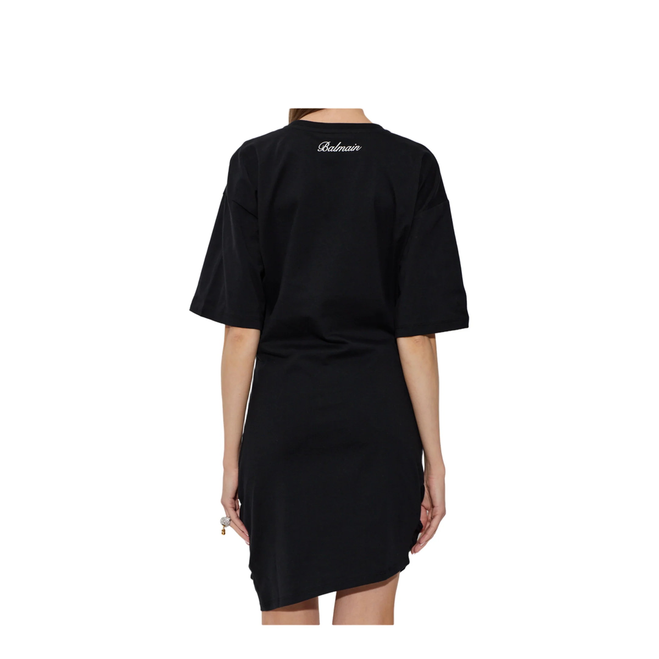 Ruched Detail T-Shirt Dress Black - Image 4