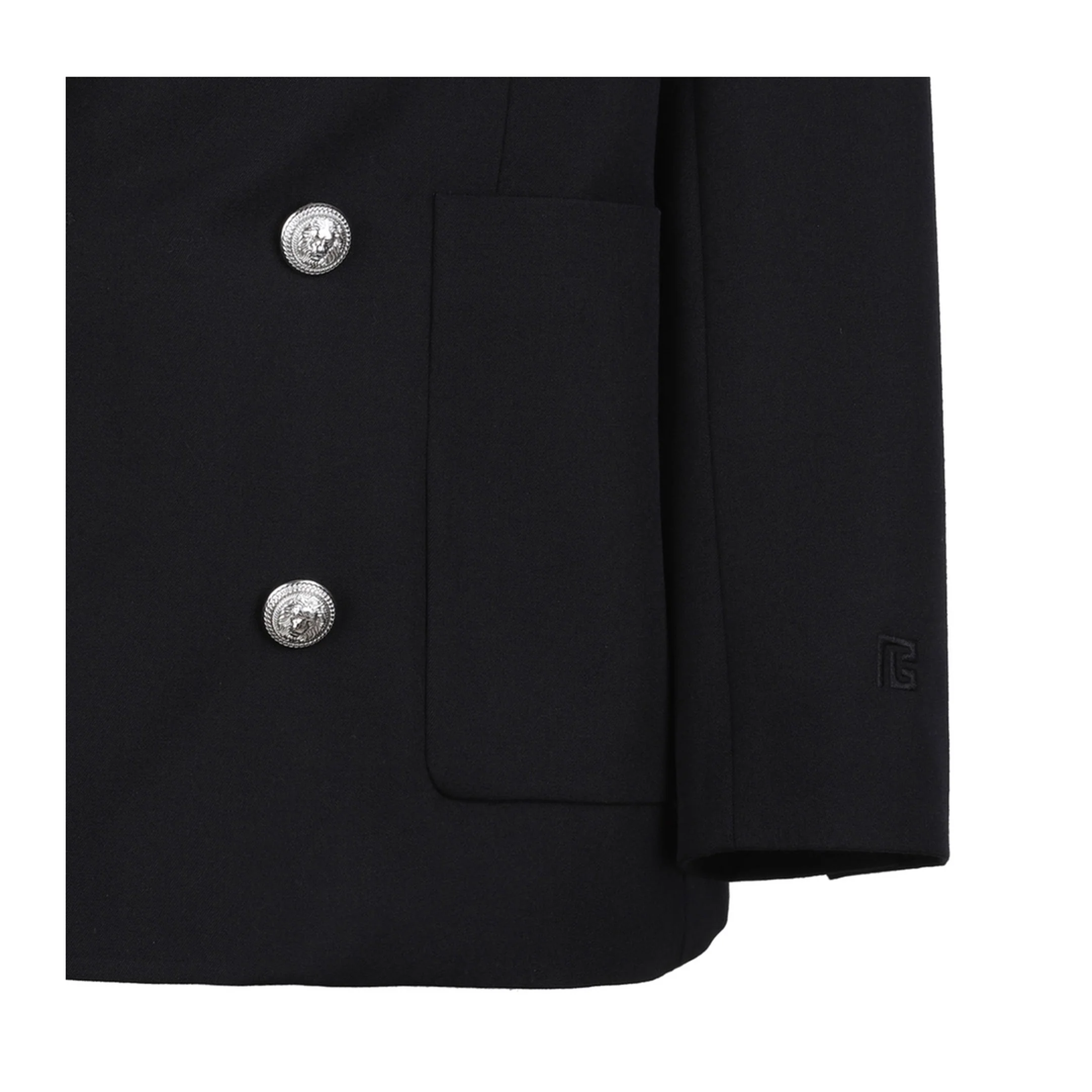 Black Virgin Wool Blazer - Image 4