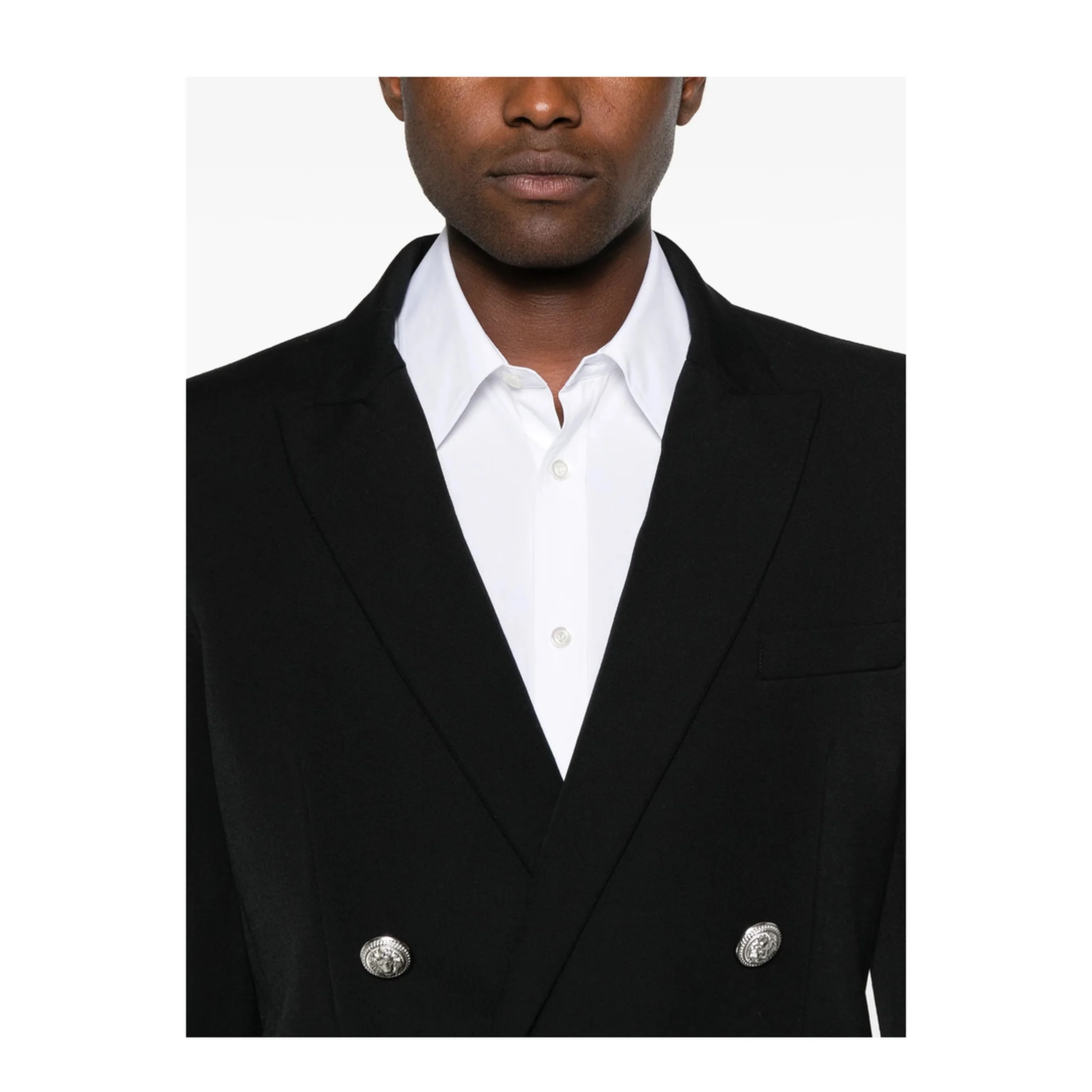 Black Virgin Wool Blazer - Image 5