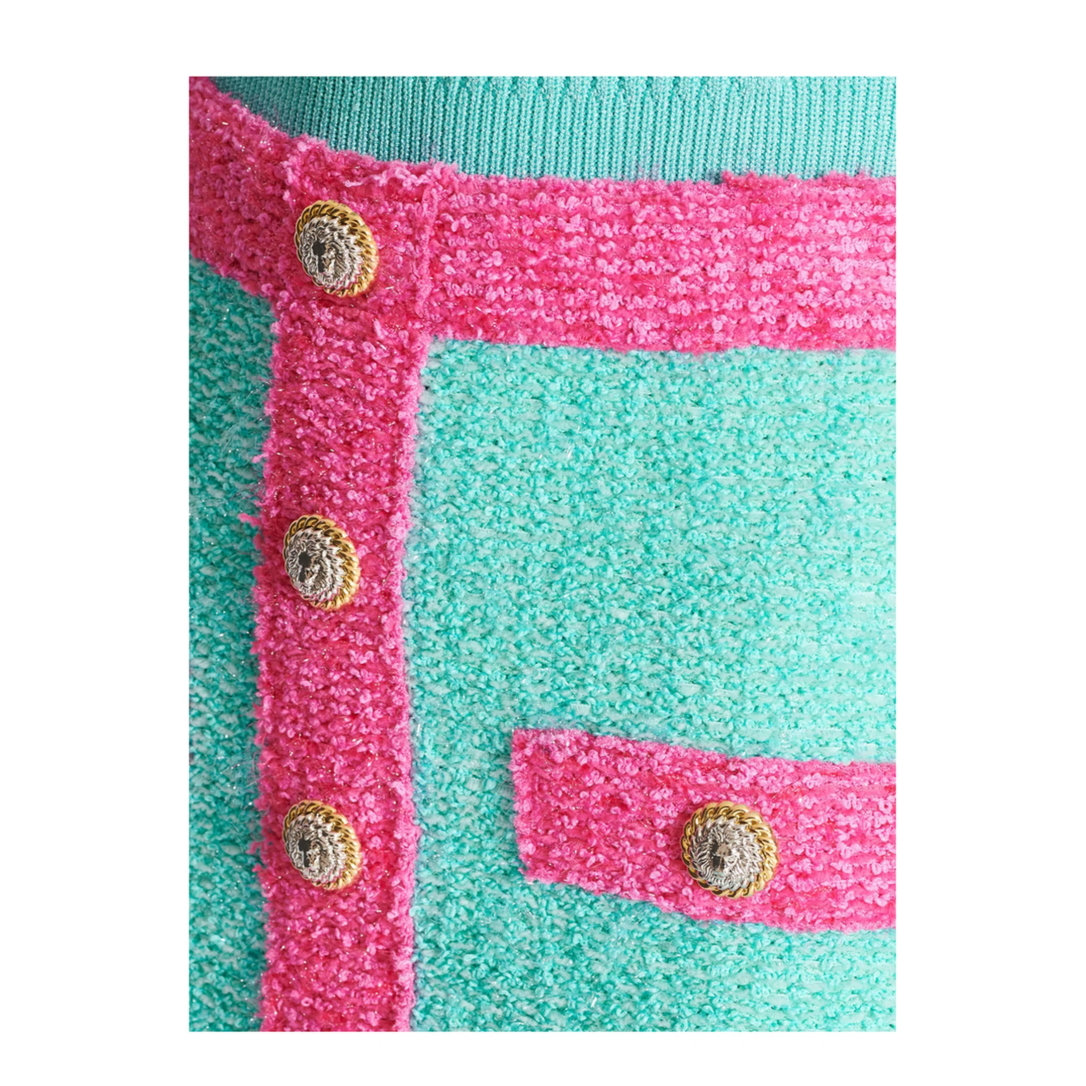 Button Two-Tone Skirt - Image 2