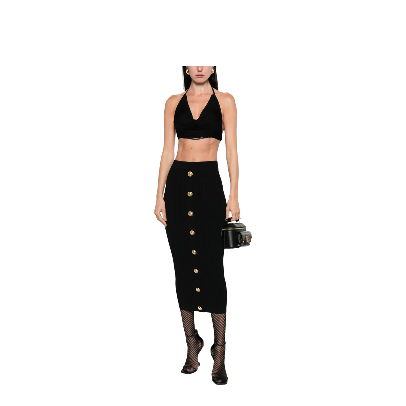 Buttoned Long Skirt - Image 2