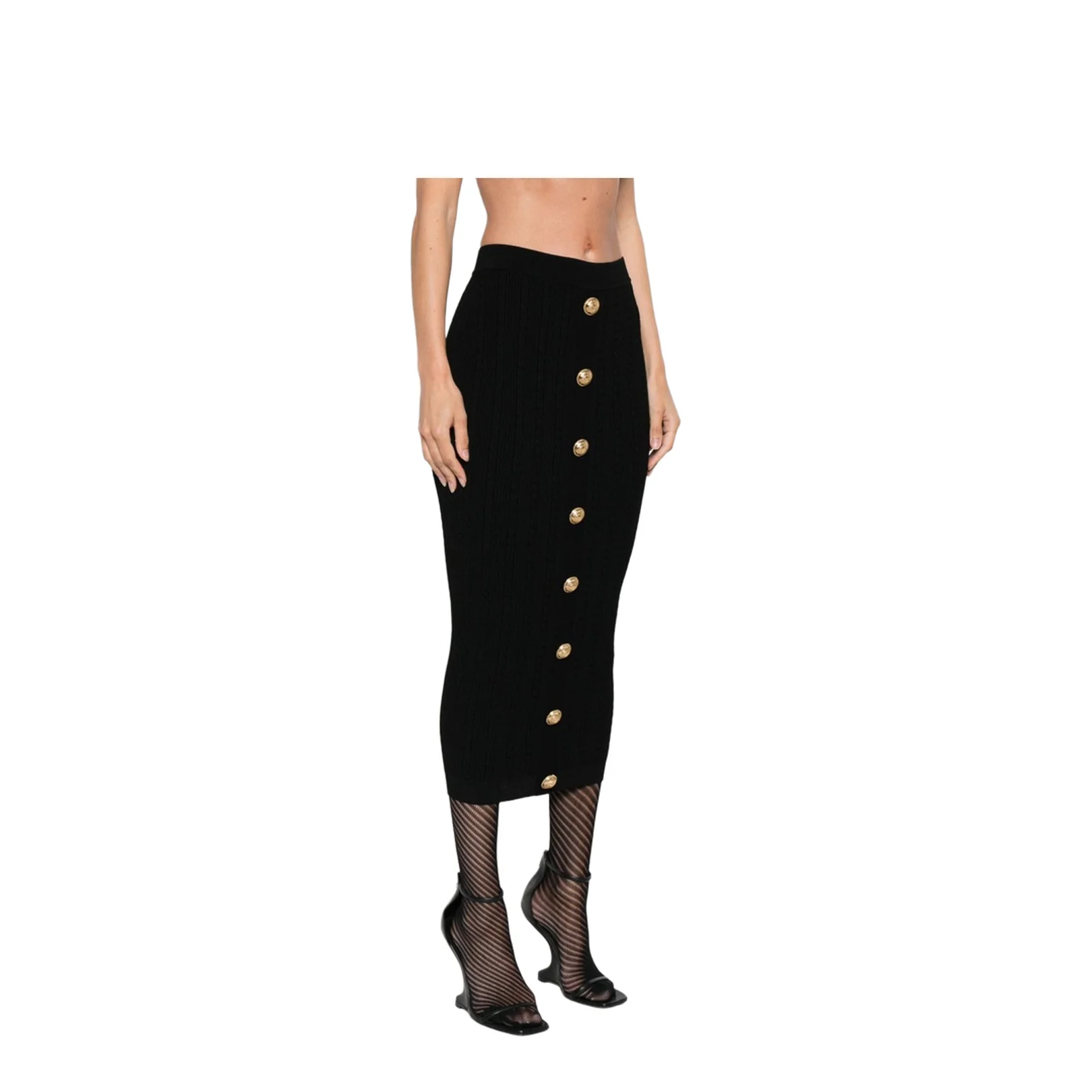 Buttoned Long Skirt - Image 5