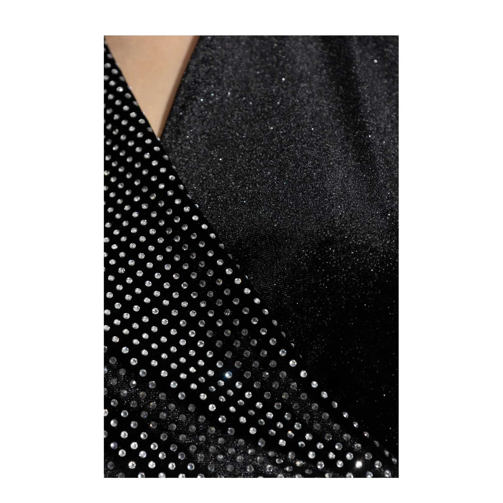 Crystal Embellished Halterneck Top Black - Image 5