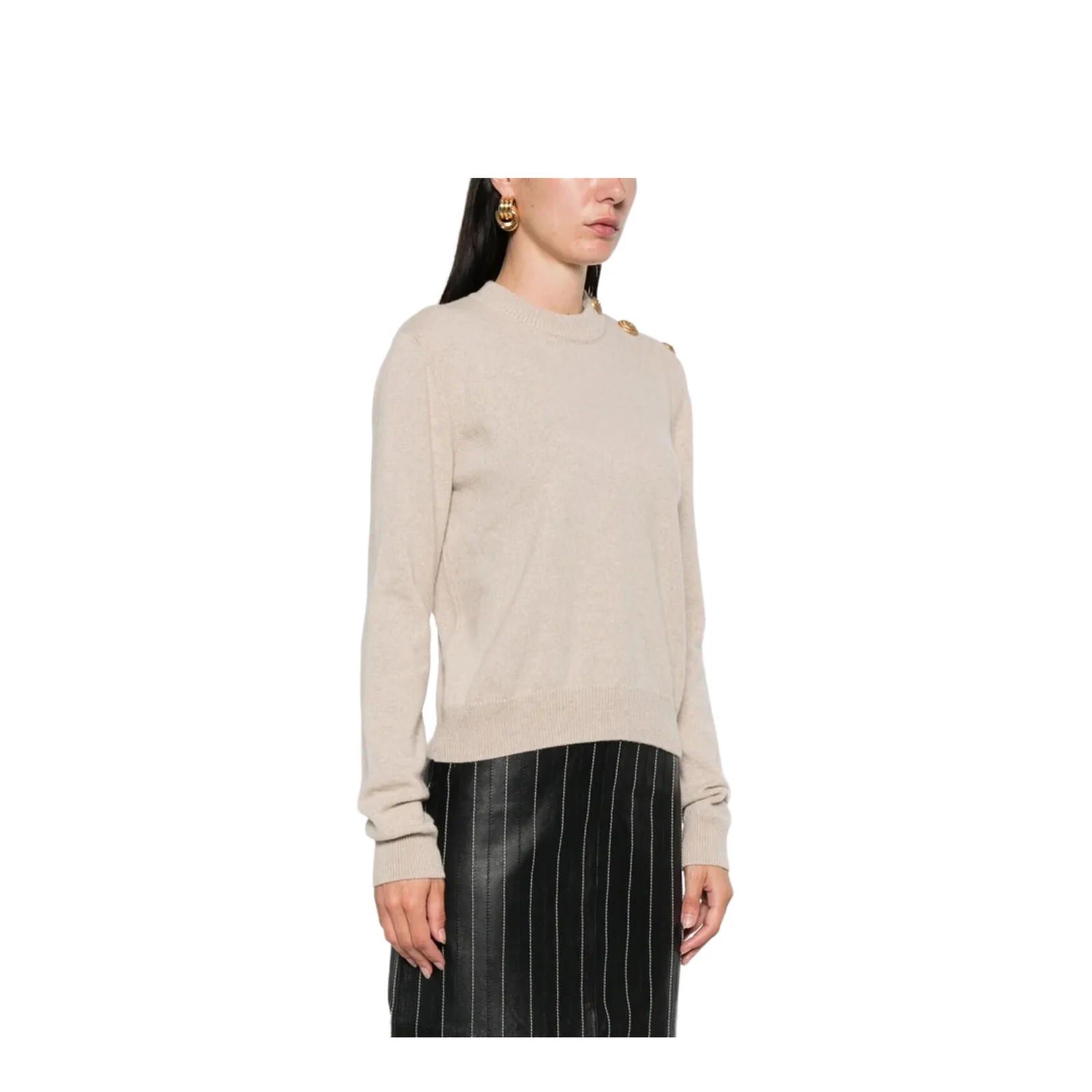 Cashmere Blend Buttoned Sweater - Image 4