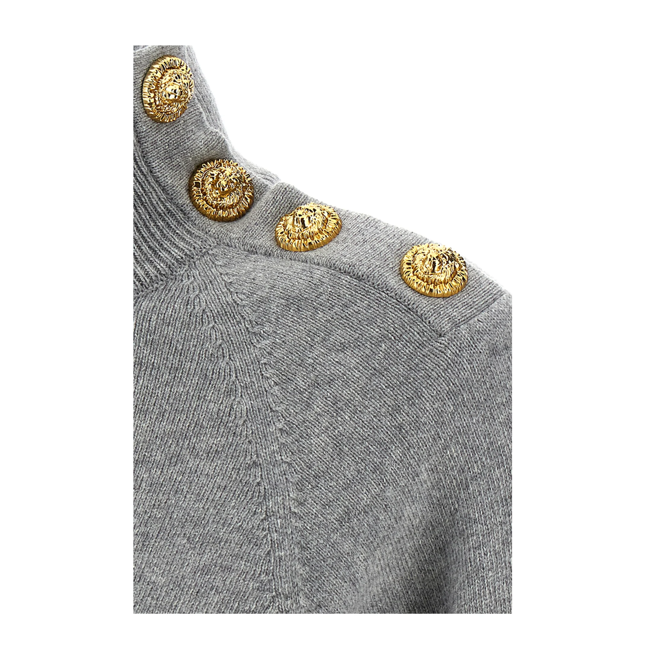 Cashmere Wool Sweater Grey - Image 3