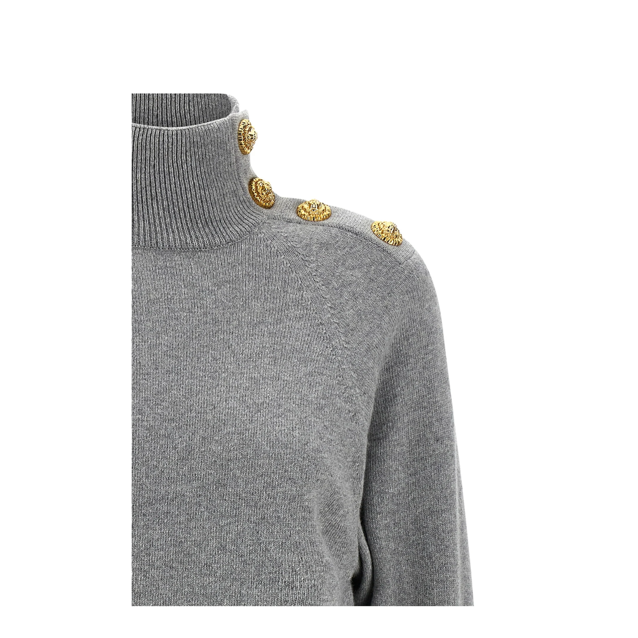 Cashmere Wool Sweater Grey - Image 6