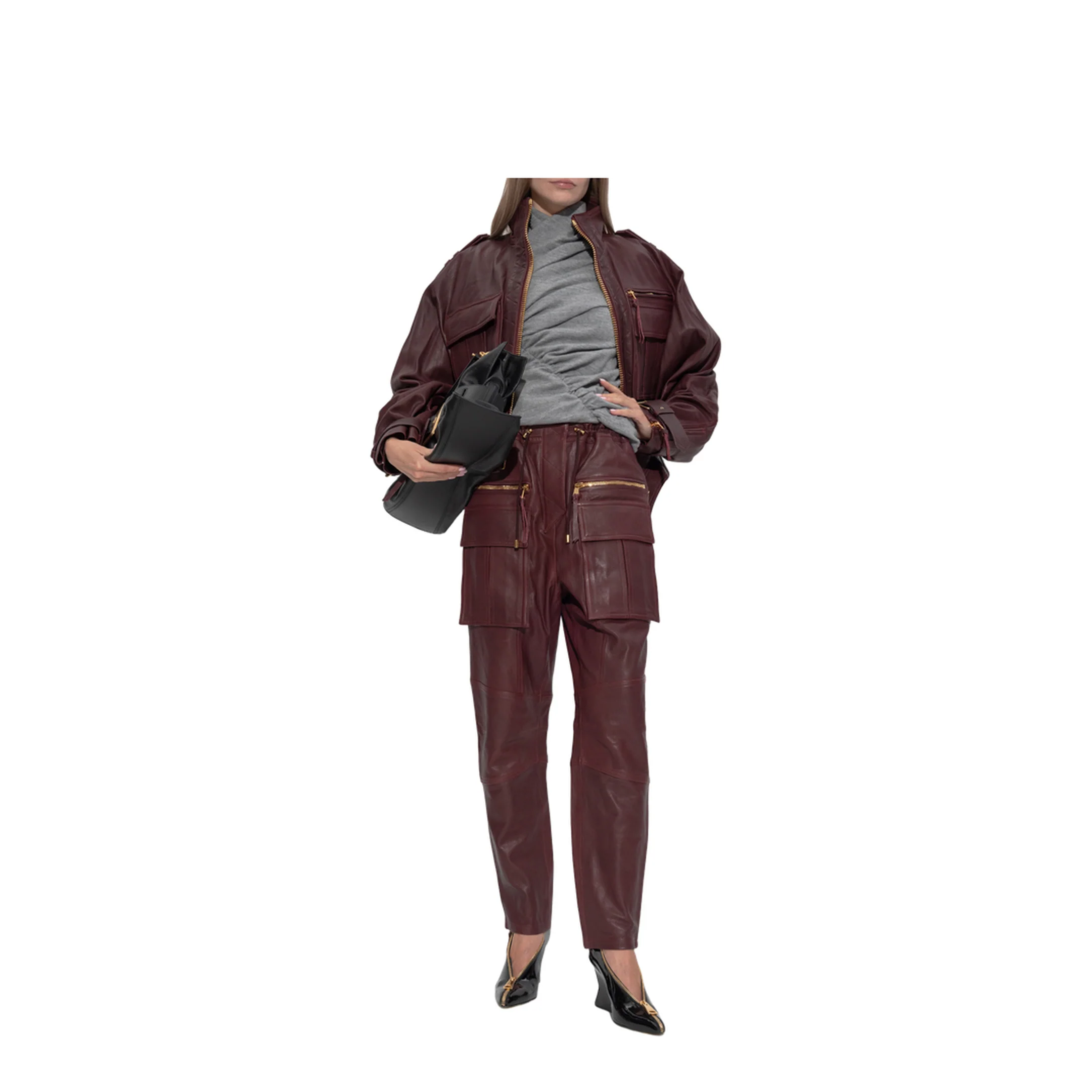 Lambskin Cargo Pants Leather - Image 2