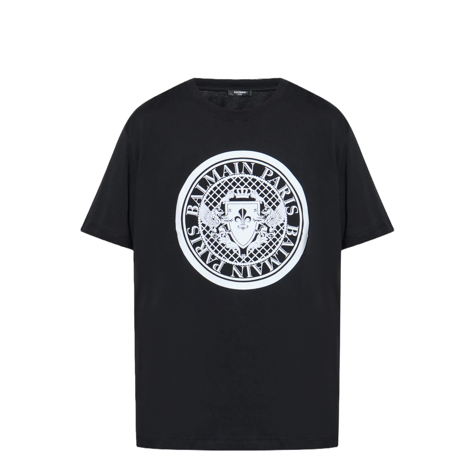 Coin Flock T-Shirt, Regular Fit Black - Image 4